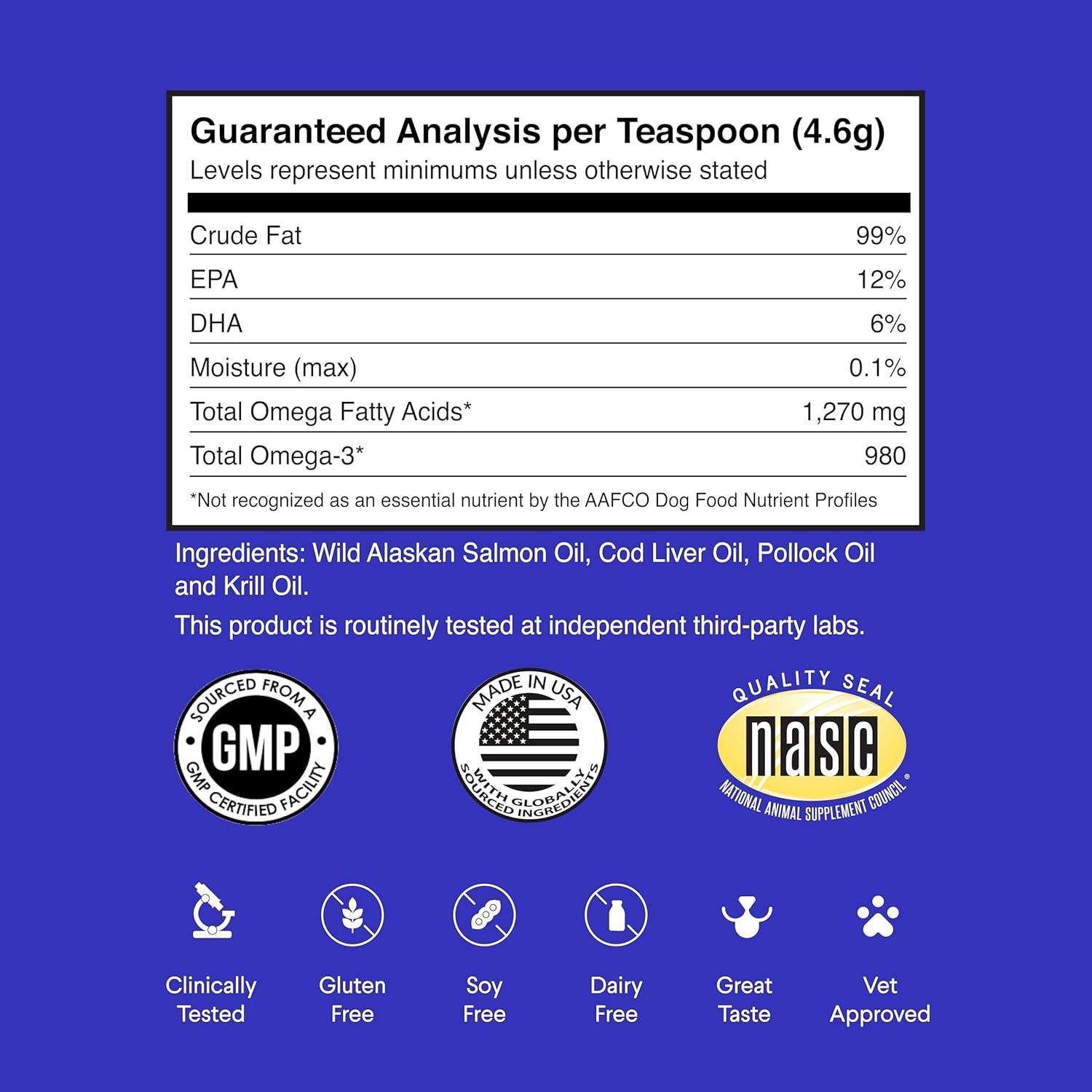 Aceite de Pescado para Perros Wonder Paws Omega 3 - 473 ml