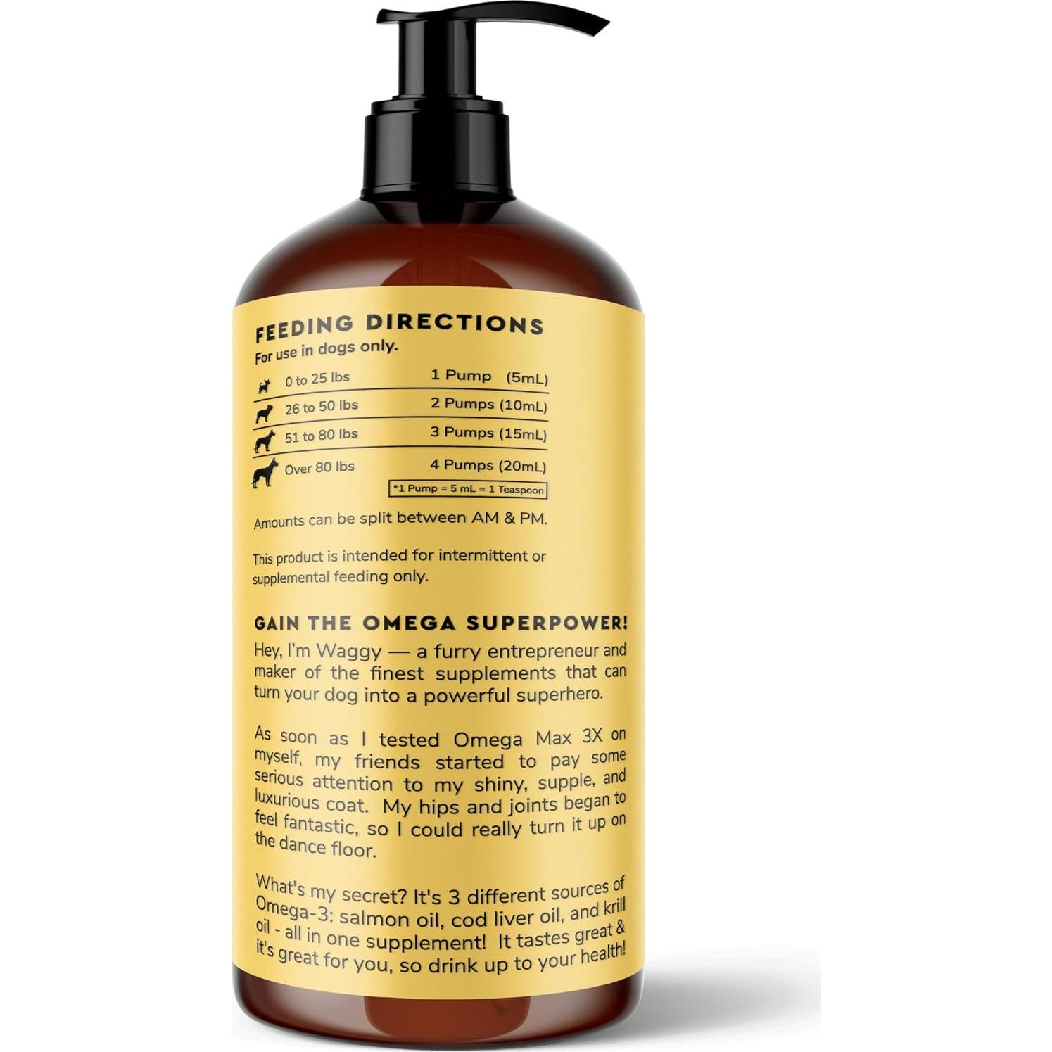 Aceite de Pescado para Perros Wonder Paws Omega 3 - 473 ml