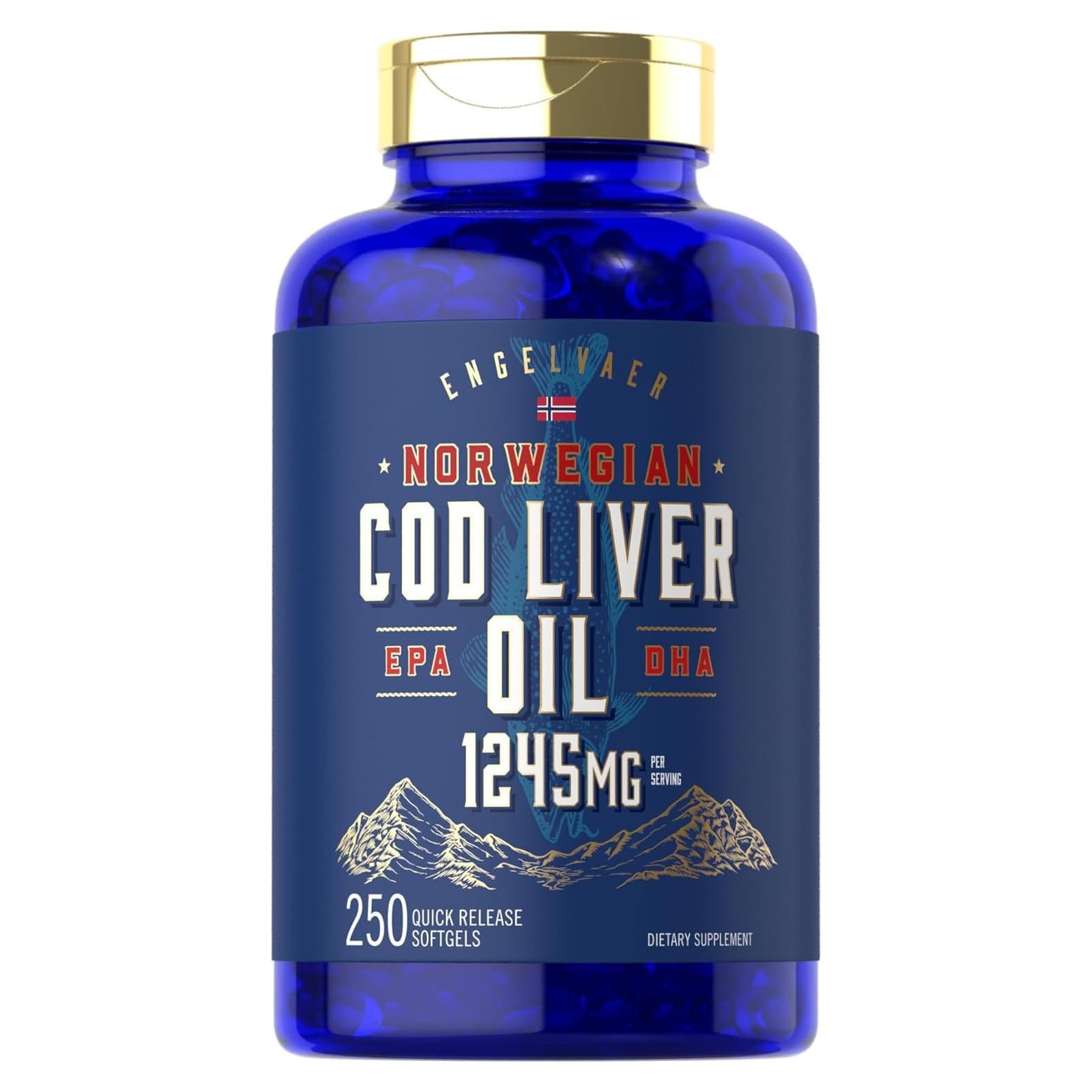 Carlyle Aceite de Hígado de Bacalao 1245mg Softgels 250 Conteo