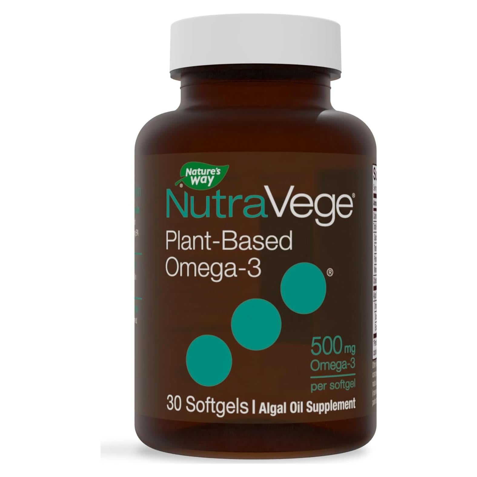 Omega-3 Vegano NutraVege Nature's Way 30 Gelatinas 300mg DHA