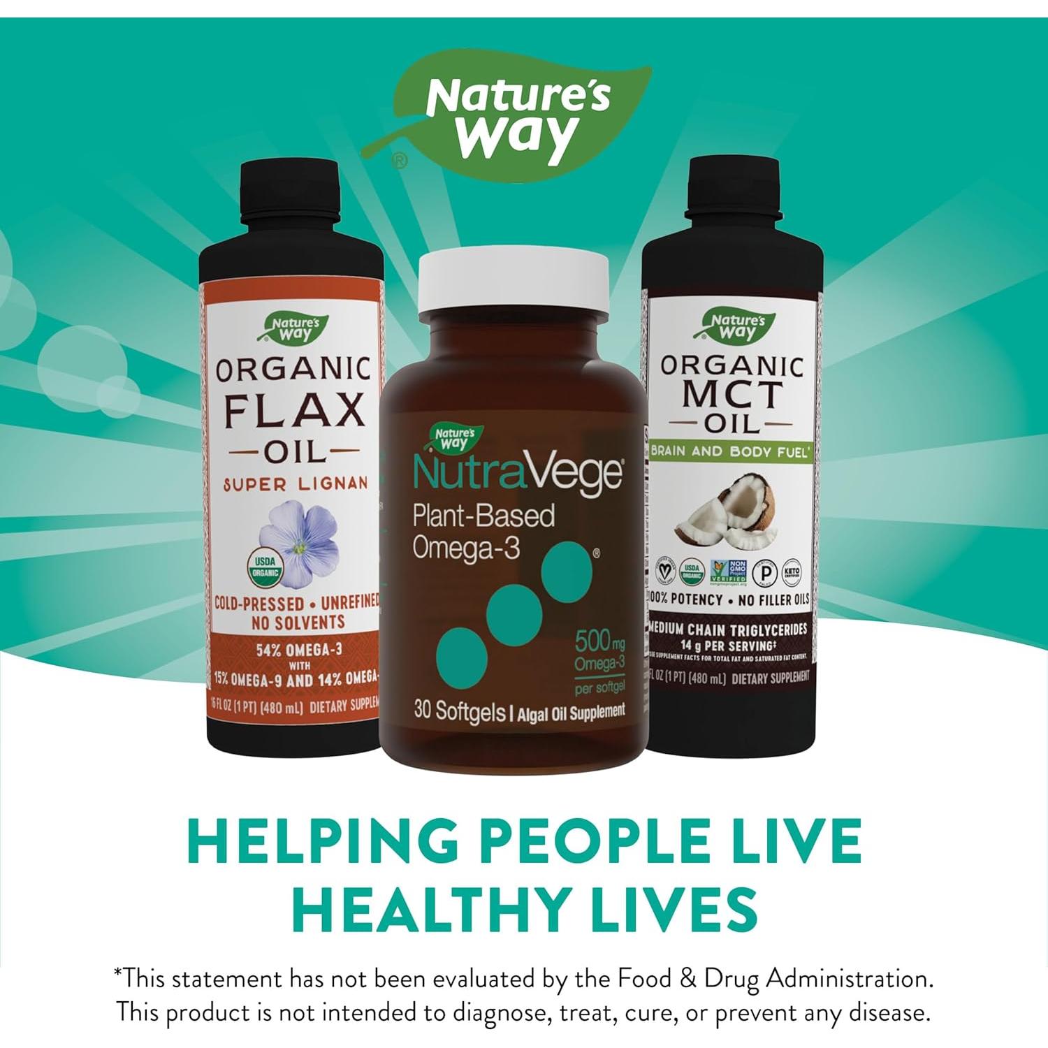 Omega-3 Vegano NutraVege Nature's Way 30 Gelatinas 300mg DHA