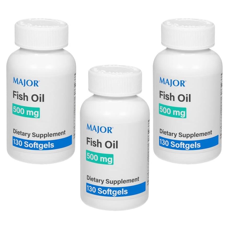 Aceite de Pescado Omega-3 Major 500mg 130 Cápsulas Blandas