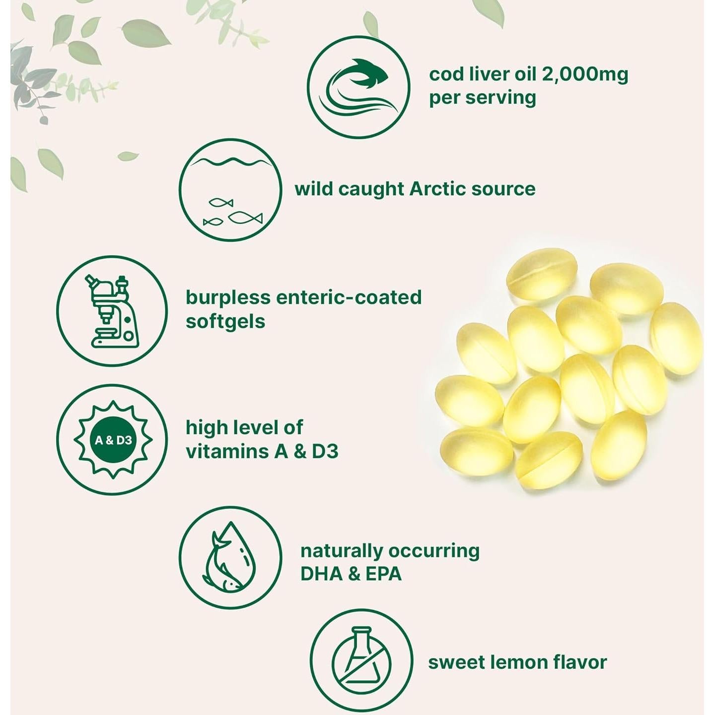 Aceite de Hígado de Bacalao Micro Ingredients 2000mg 360 Gelatinas