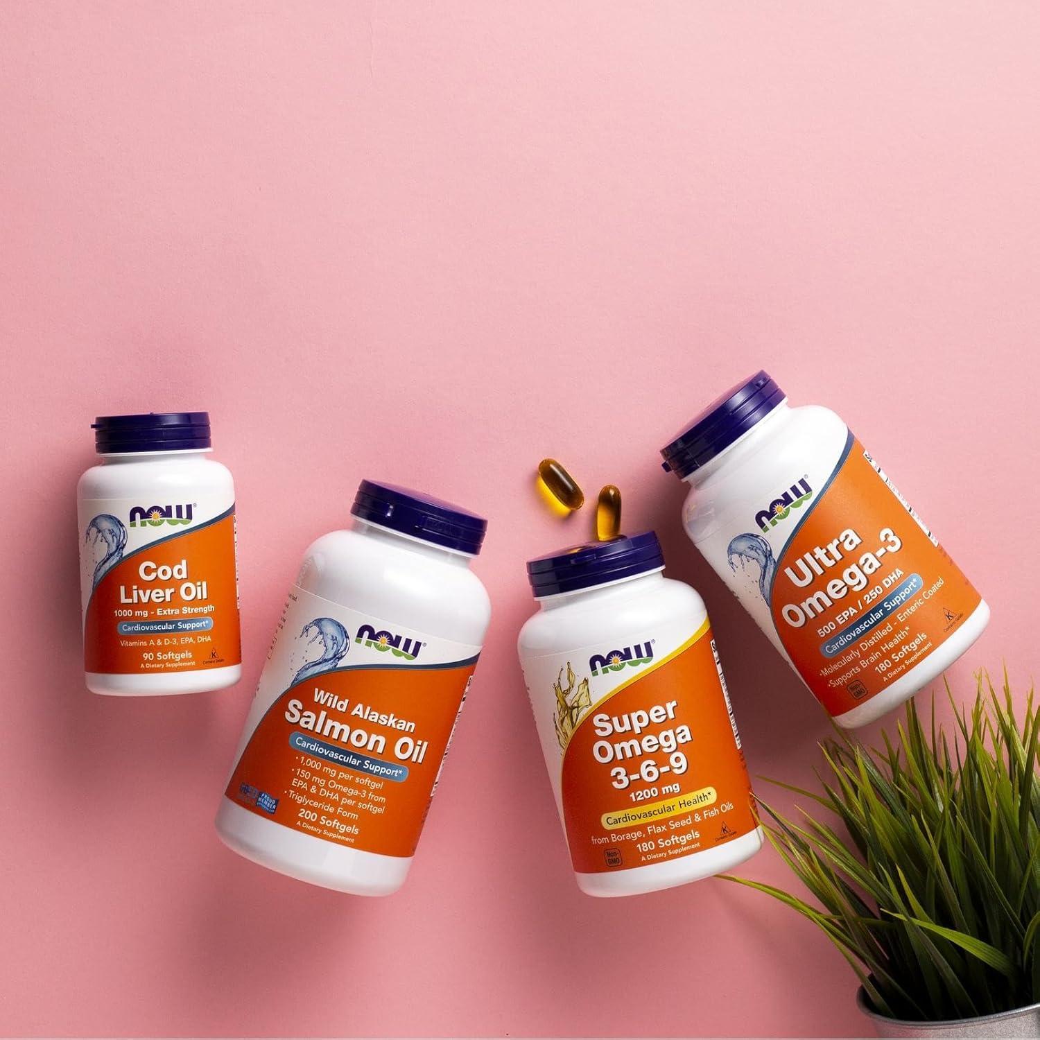 Suplemento Omega 3-6-9 NOW Foods 1200 mg 180 Cápsulas Blandas