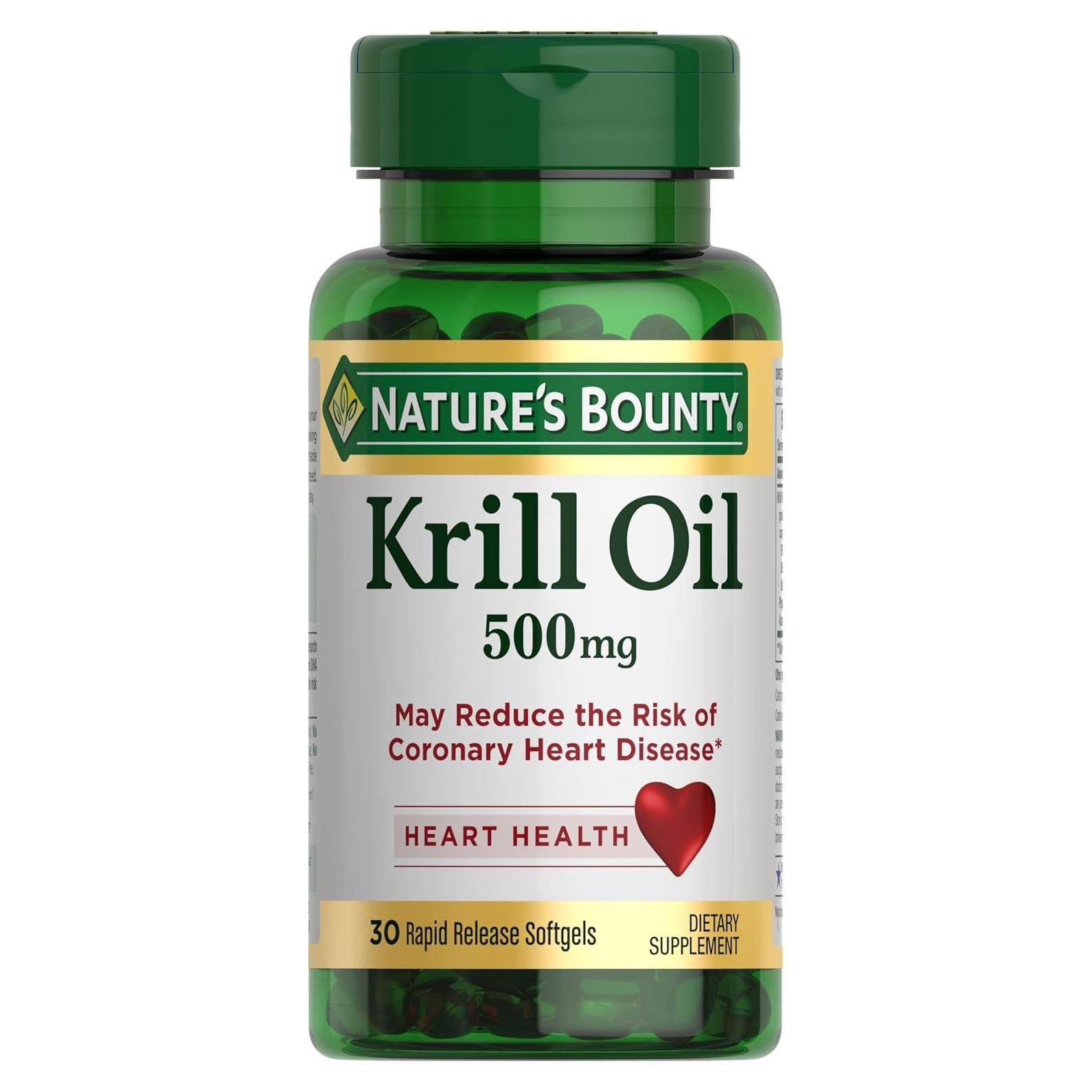Aceite de Krill Nature's Bounty 500mg 30 Cápsulas Blandas
