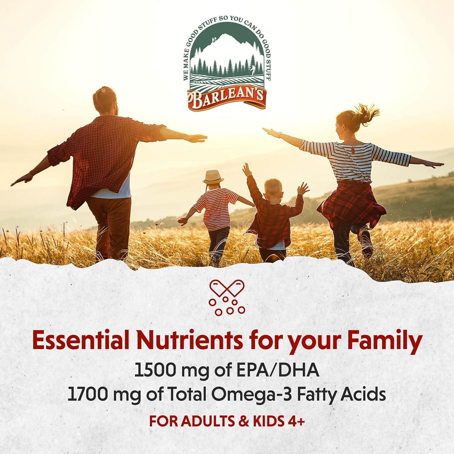 Suplemento Líquido Omega 3 Barlean's 1500mg EPA/DHA 473ml