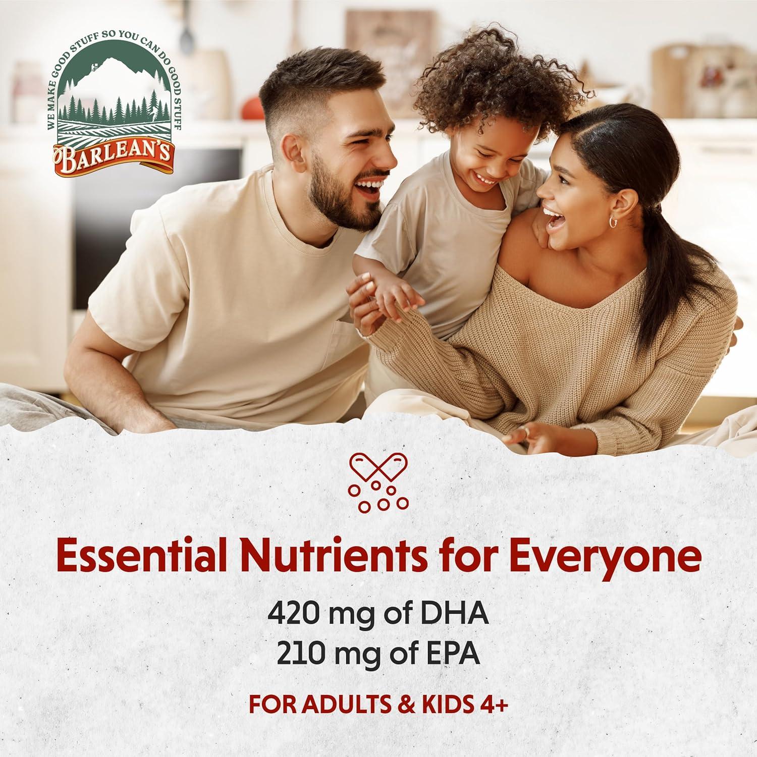 Suplemento Vegano Omega 3 Barlean's 473 ml Limón Rosa