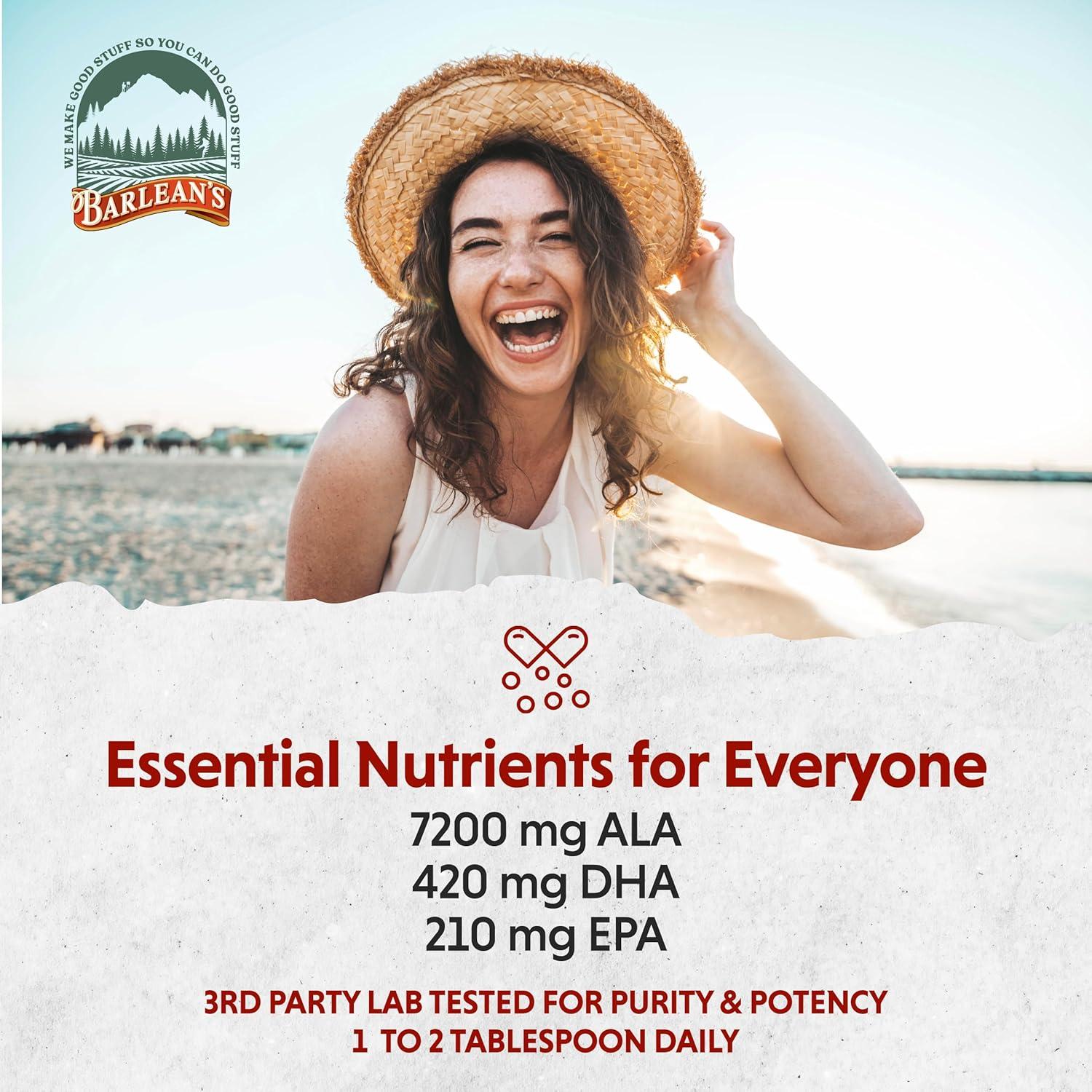 Aceite de Linaza y Algas Omega 3 Barlean's 473 ml Vegano