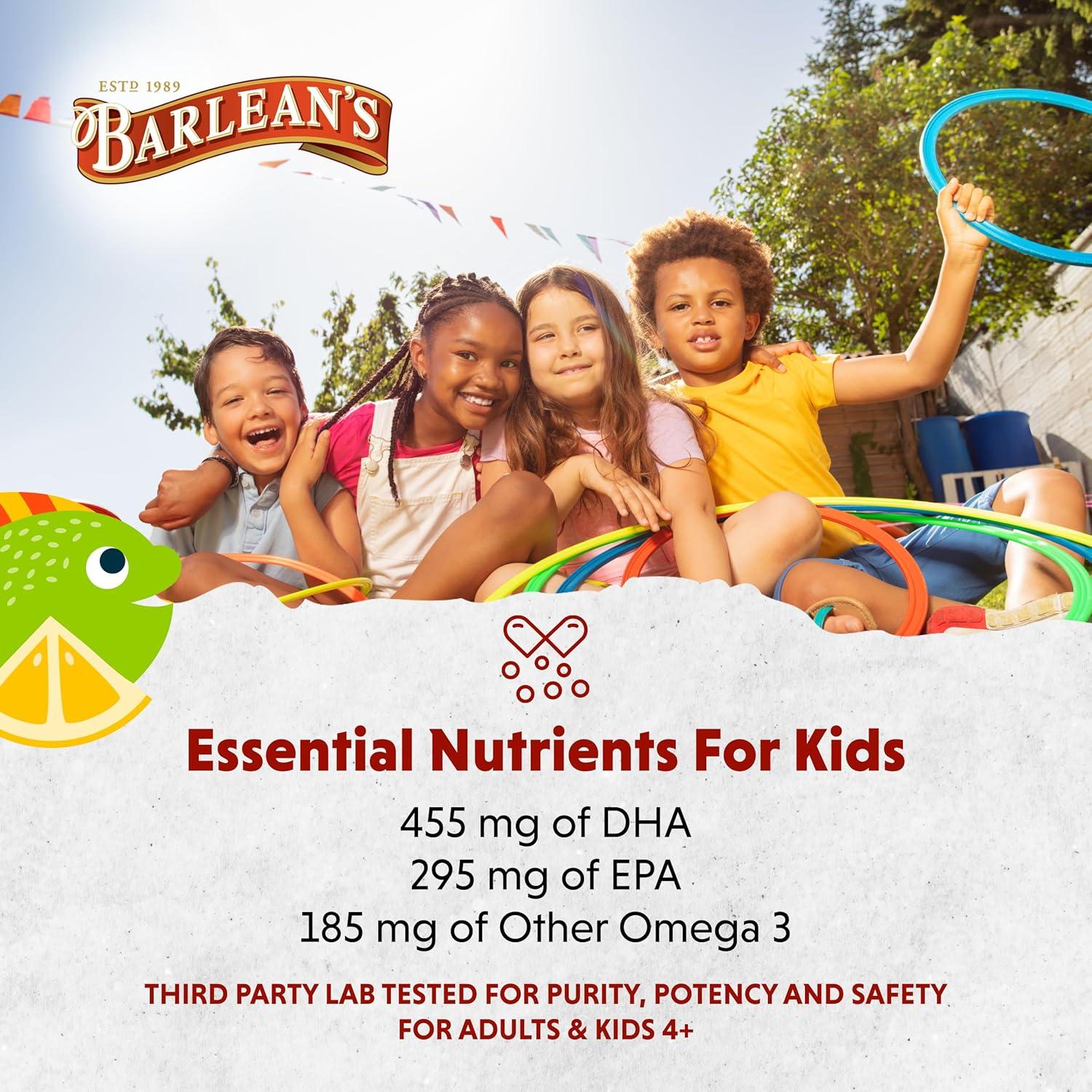 Suplemento Líquido Omega 3 Barlean's para Niños 236.6 ml