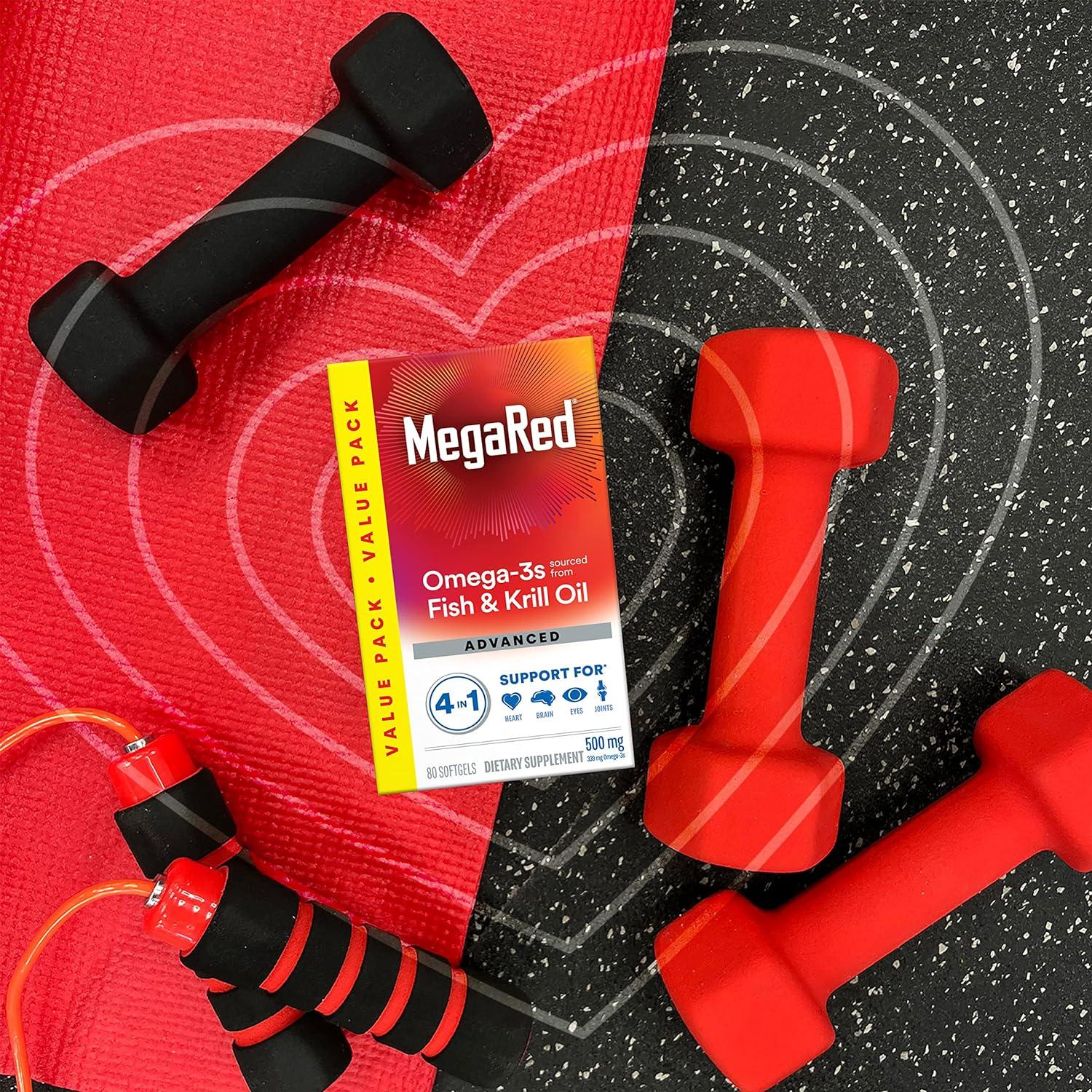 Suplemento Omega-3 Megared 500mg 80 Cápsulas Blandas