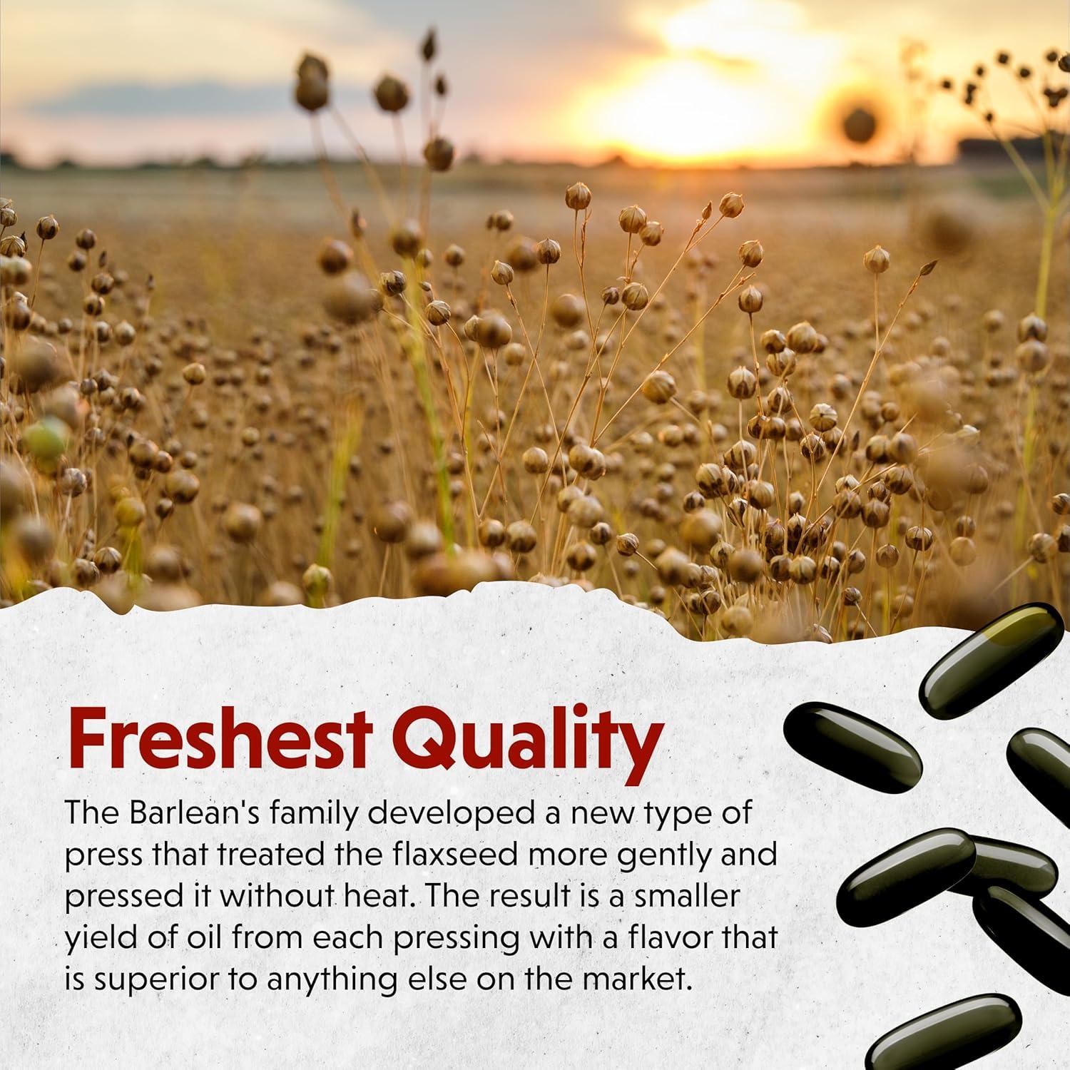 Aceite de Semilla de Lino Lignan Barlean's 100 Softgels 1650mg Omega-3