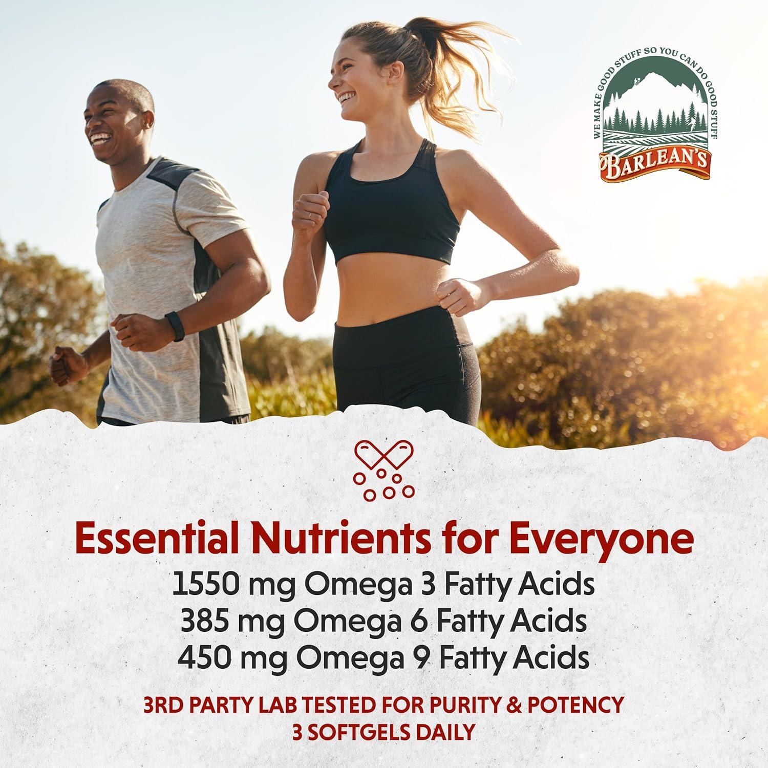 Aceite de Semilla de Lino Lignan Barlean's 100 Softgels 1650mg Omega-3