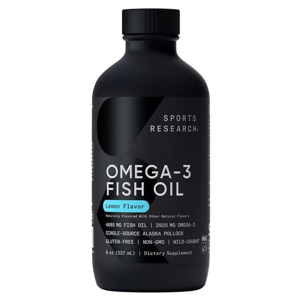 Aceite de Pescado Omega-3 Sports Research 4685mg Limón 240ml