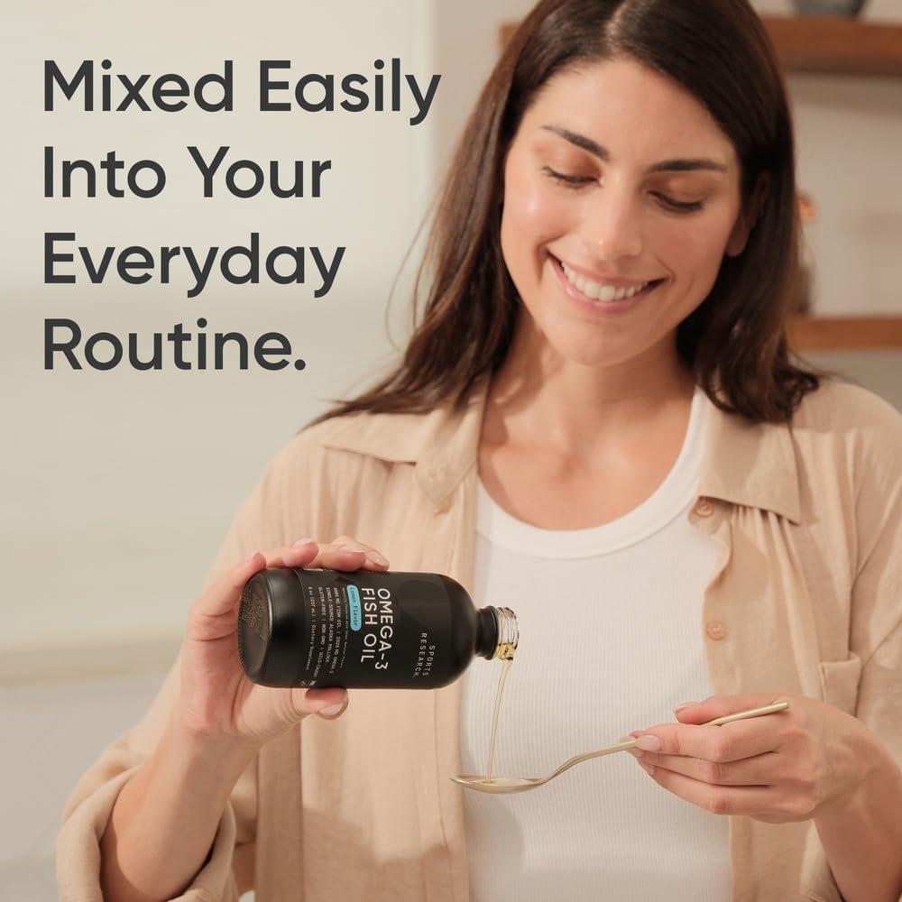 Aceite de Pescado Omega-3 Sports Research 4685mg Limón 240ml