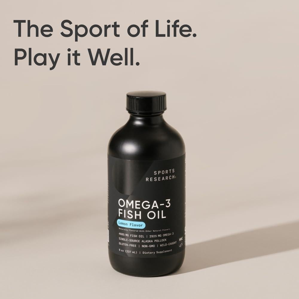 Aceite de Pescado Omega-3 Sports Research 4685mg Limón 240ml