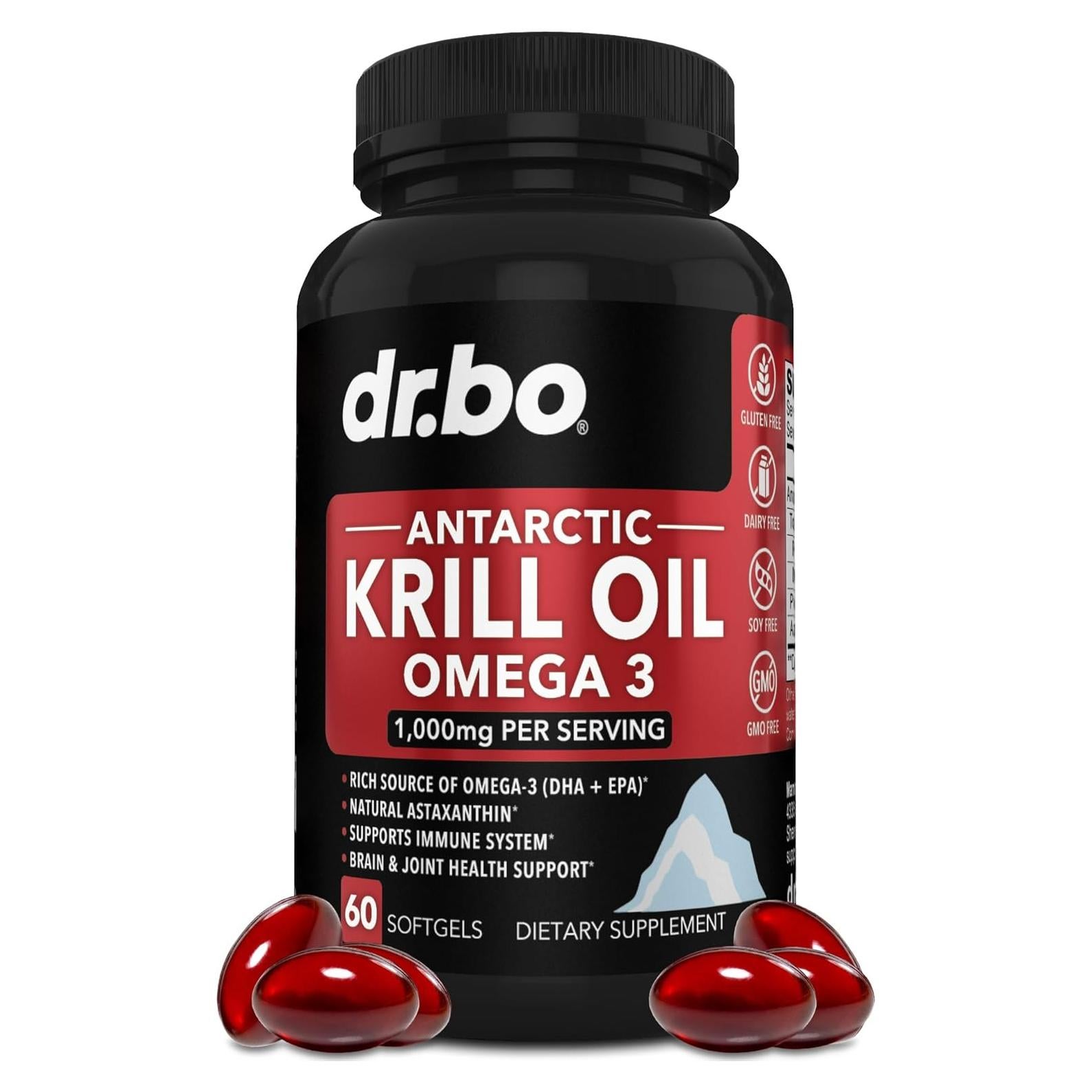 Aceite de Krill Omega 3 500mg DR. BO - 60 Cápsulas Blandas