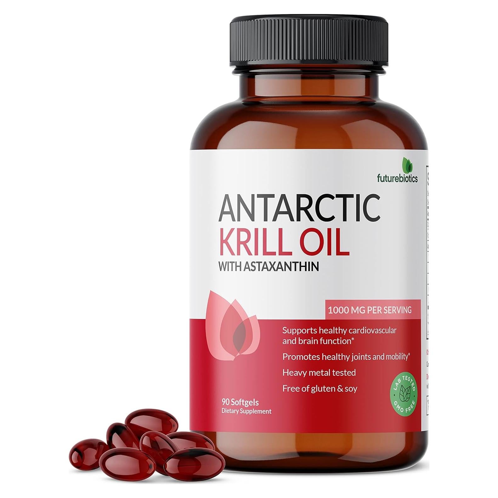 Aceite de Kril Antártico Futurebiotics 1000mg Omega-3 EPA DHA 90 Cápsulas