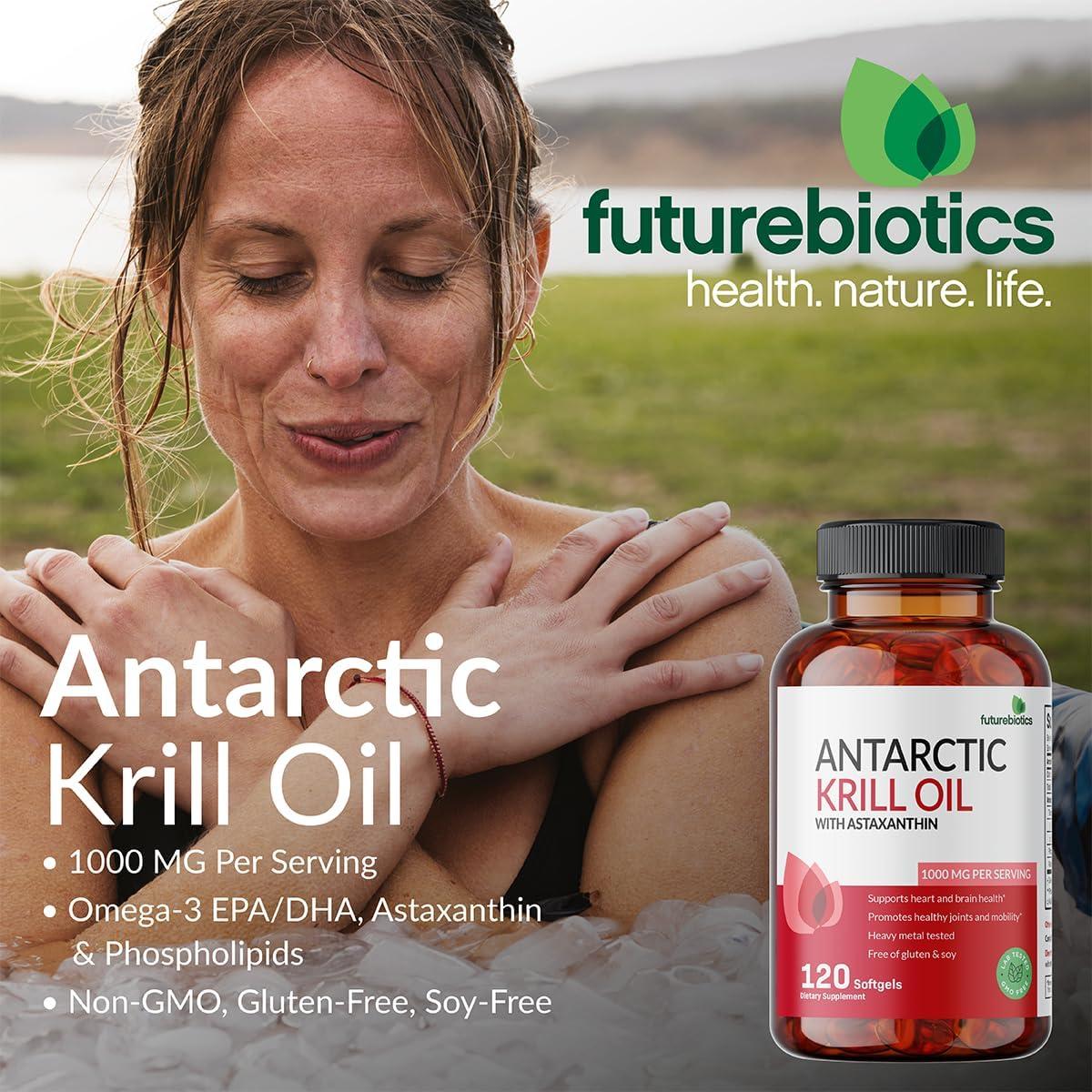 Aceite de Kril Antártico Futurebiotics 1000mg Omega-3 EPA DHA 90 Cápsulas
