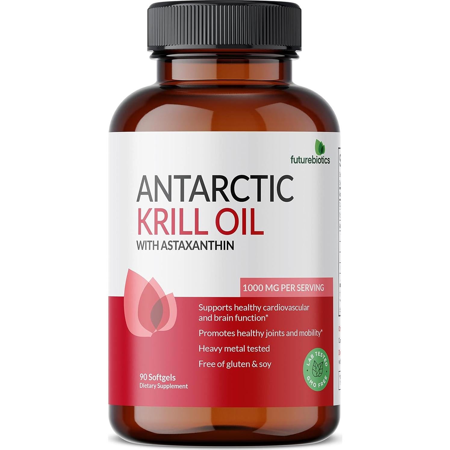 Aceite de Kril Antártico Futurebiotics 1000mg Omega-3 EPA DHA 90 Cápsulas