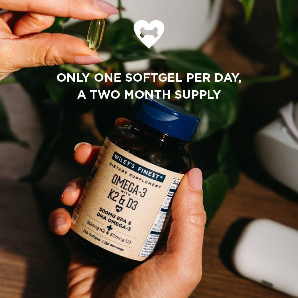 Aceite de Pescado Silvestre Wiley 120 Softgels Omega-3 500mg