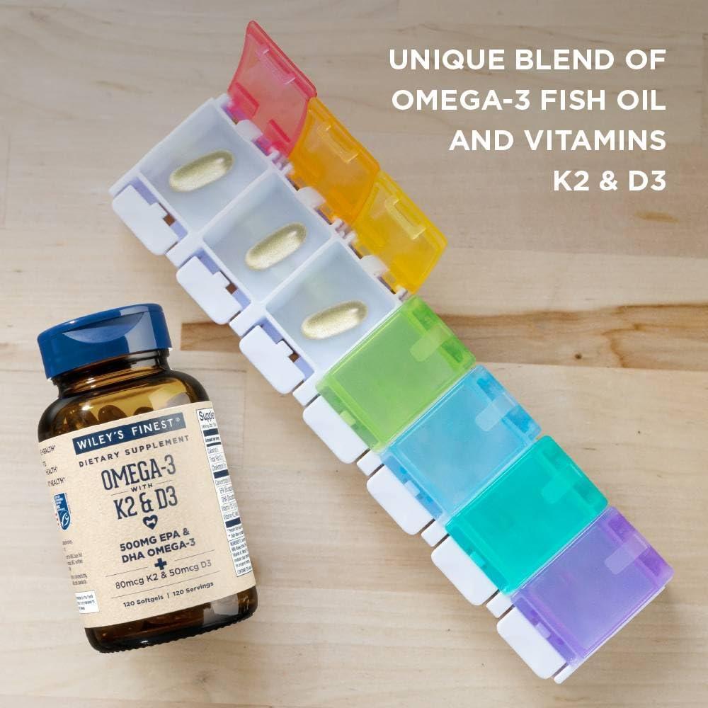 Aceite de Pescado Silvestre Wiley 120 Softgels Omega-3 500mg