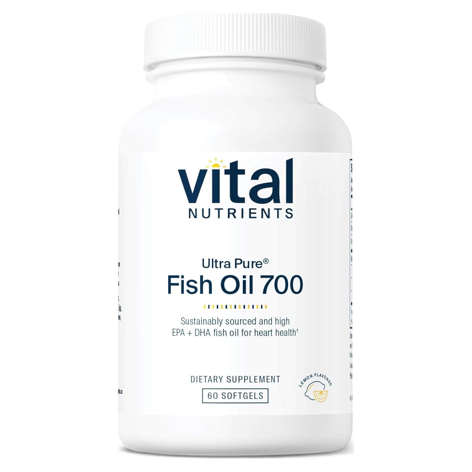 Aceite de Pescado Omega-3 Vital Nutrients 700mg 60 Cápsulas