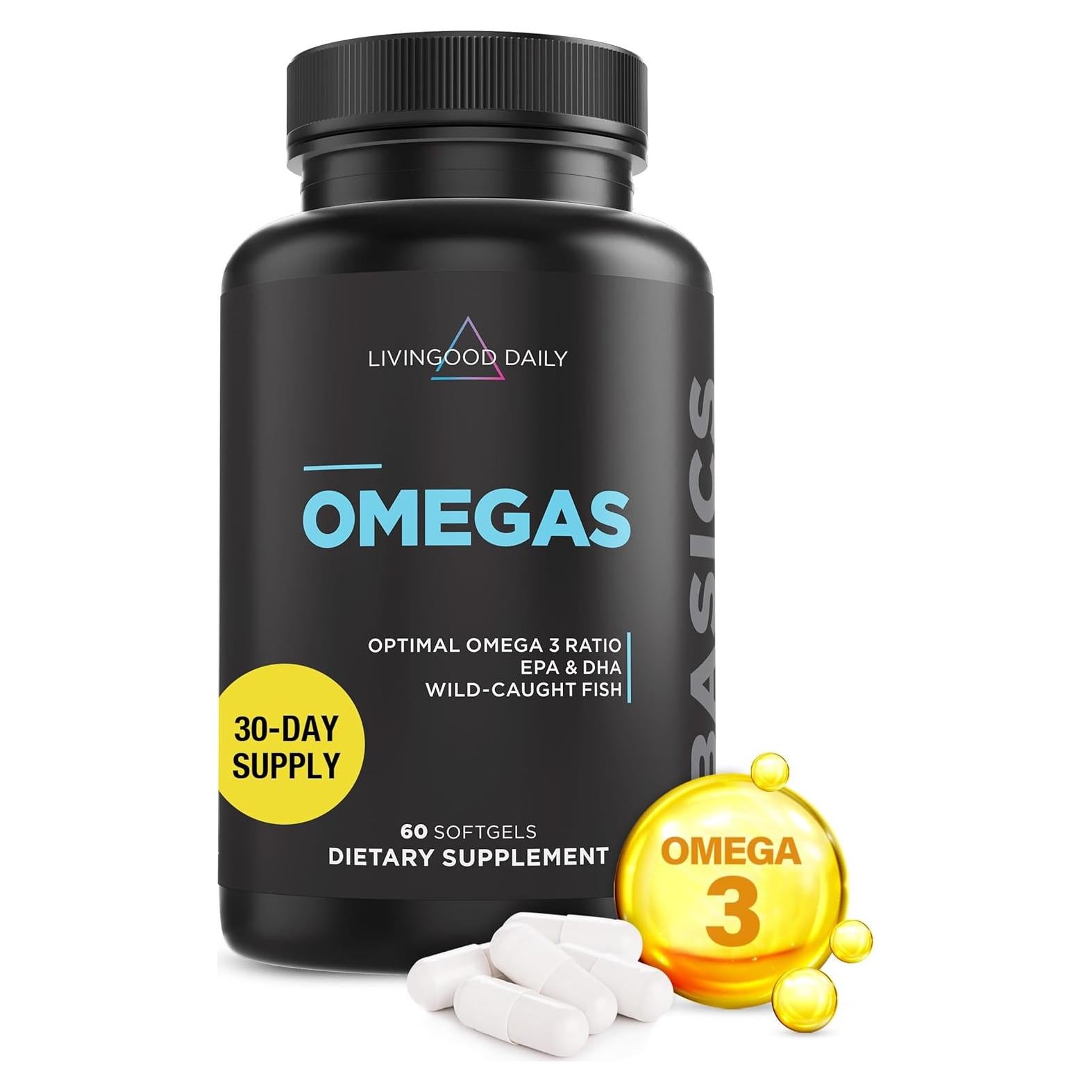Suplemento Omega 3 Livingood Daily 60 Cápsulas Blandas 30 Días
