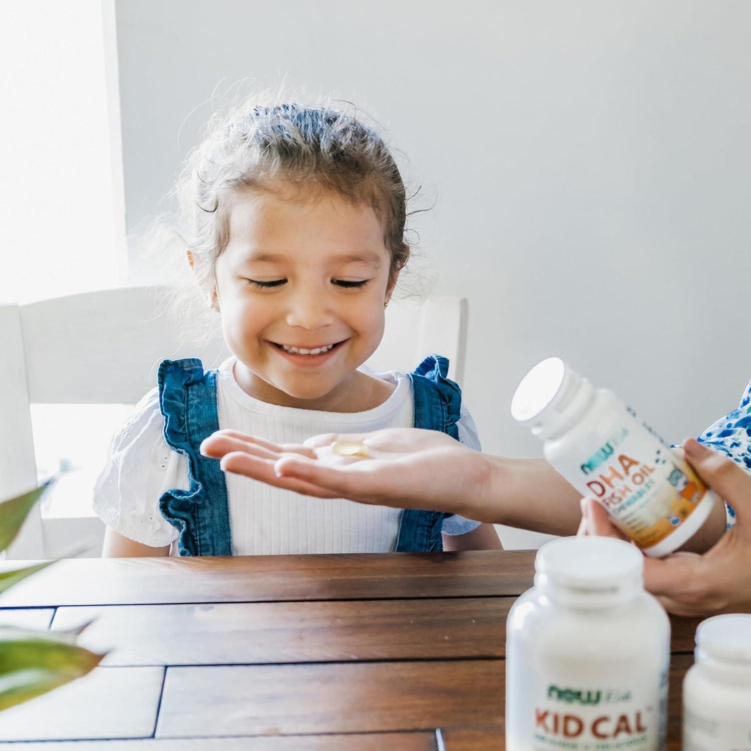 Suplemento DHA Niños NOW Foods 100 mg Sabor Fruta 60 Geles