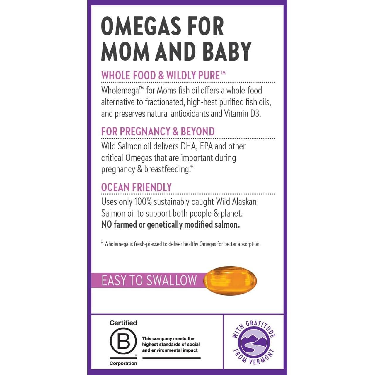 Suplemento Omega-3 New Chapter Wholemega 180 cápsulas 500mg