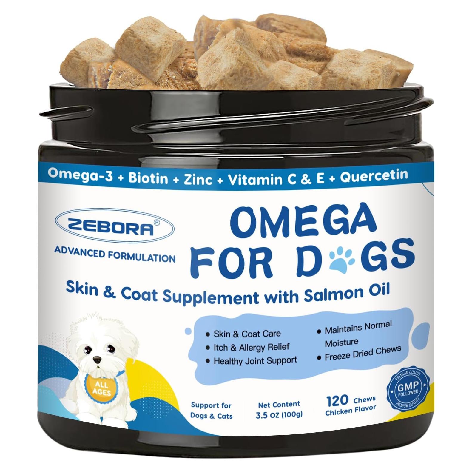Suplemento Omega 3 para Perros Zebora 120 Golosinas