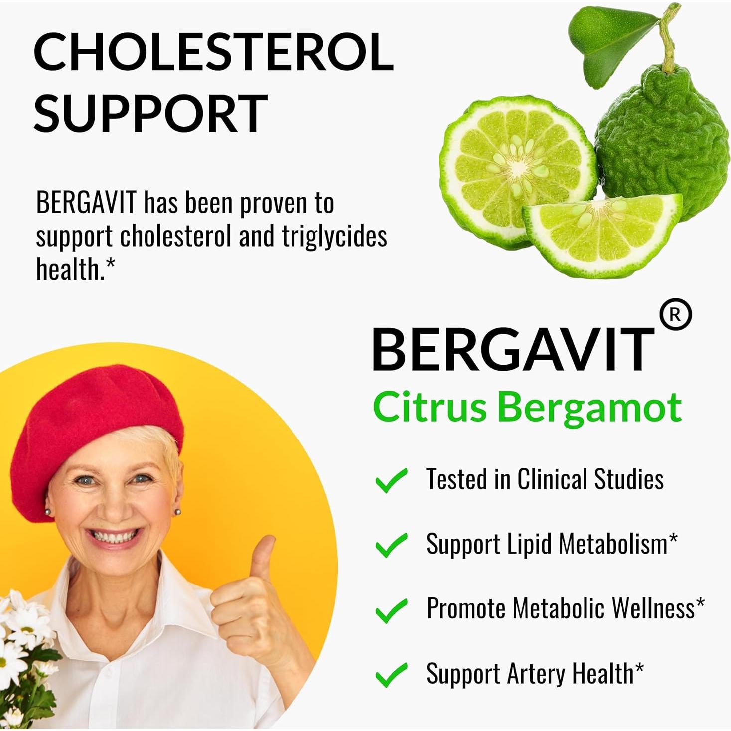 Suplemento de Bergamota Cítrica UpNourish 120 Gelatinas Blandas