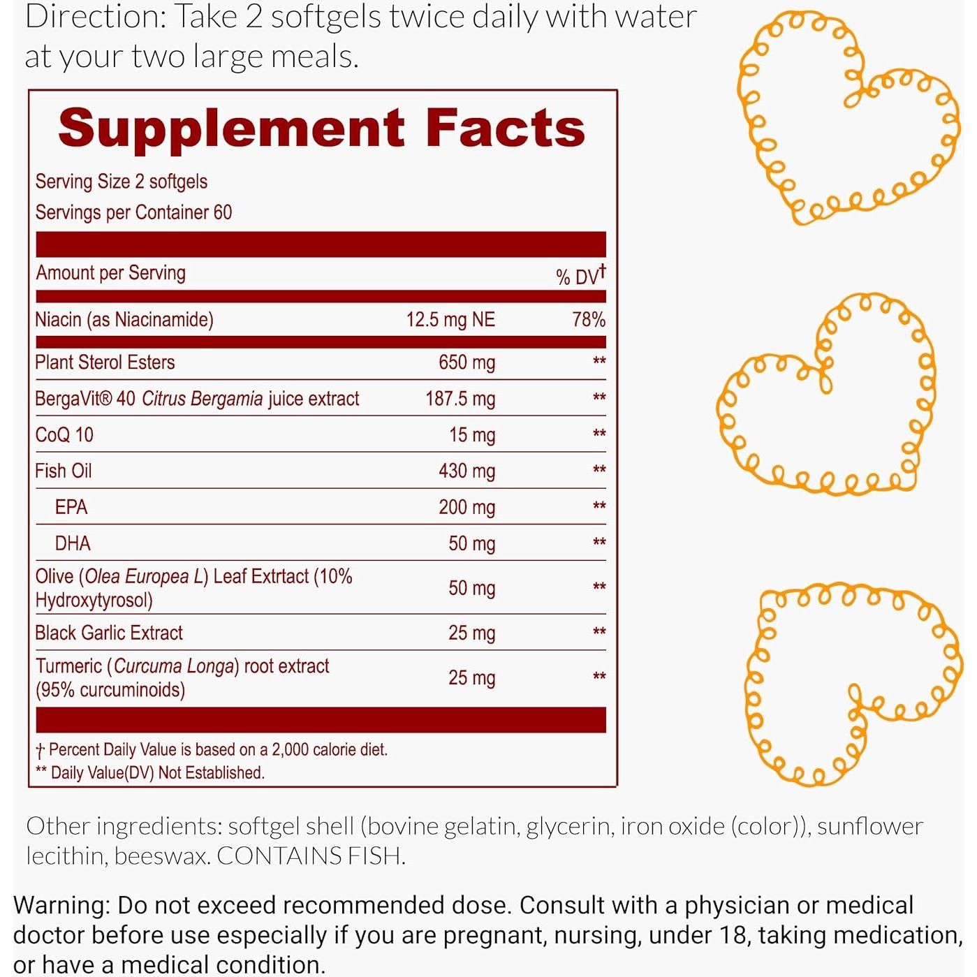 Suplemento de Bergamota Cítrica UpNourish 120 Gelatinas Blandas