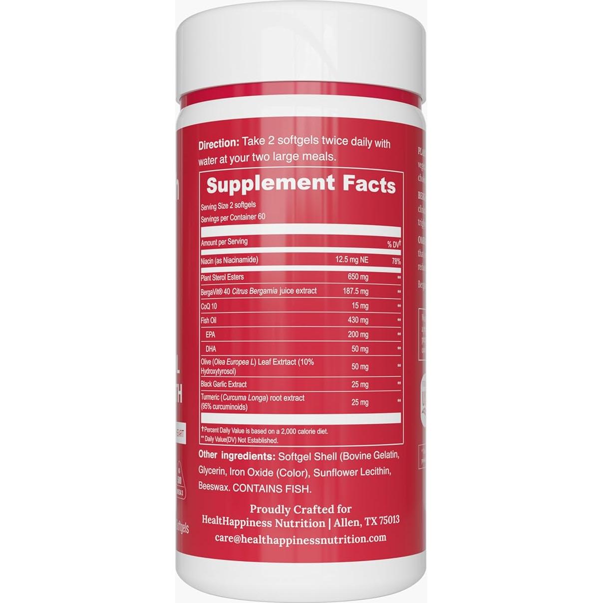 Suplemento de Bergamota Cítrica UpNourish 120 Gelatinas Blandas