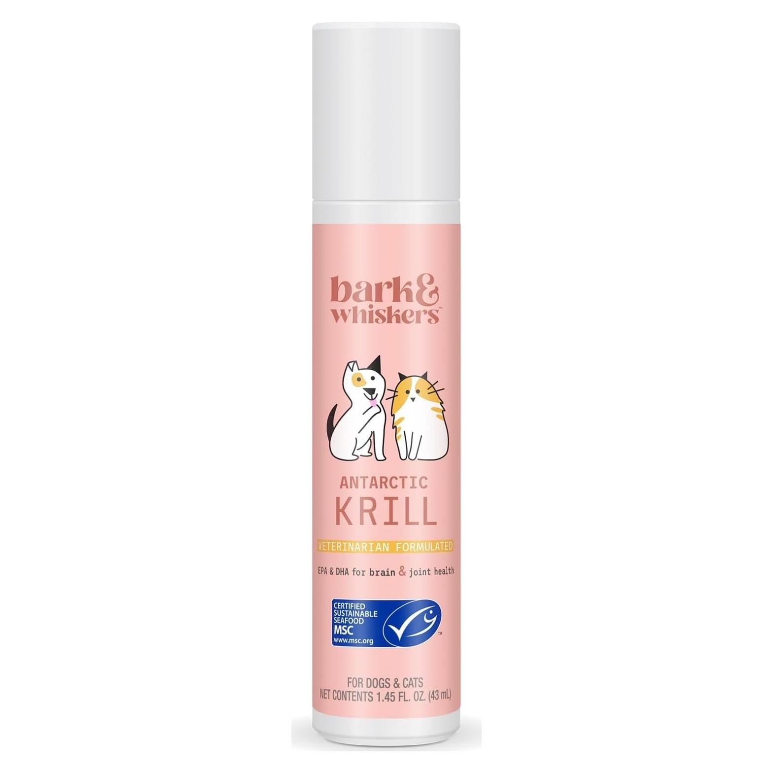 Aceite de Kril Antártico para Mascotas Bark & Whiskers 47.3 ml