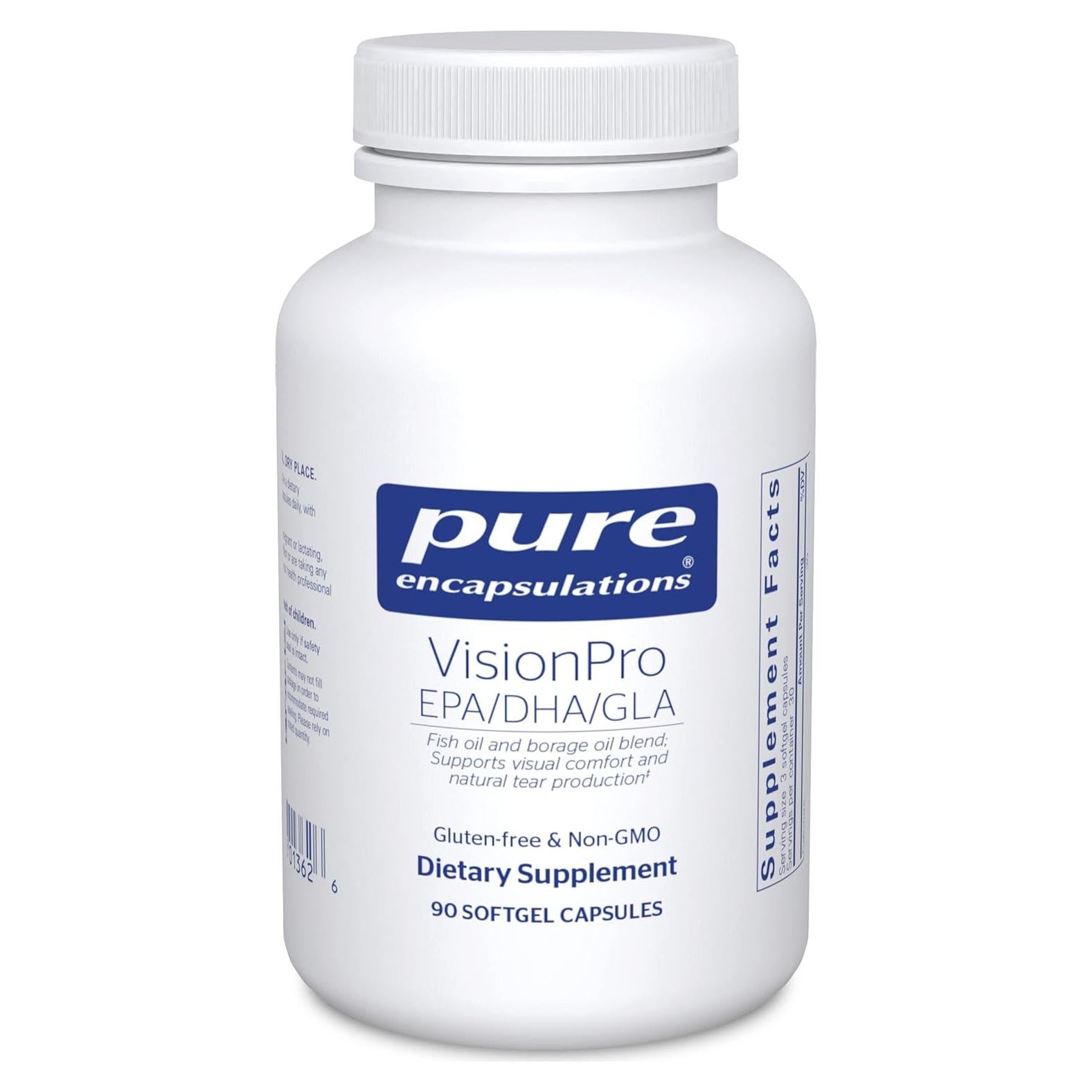 Suplemento VisionPro EPA DHA GLA Pure Encapsulations 90 Cápsulas