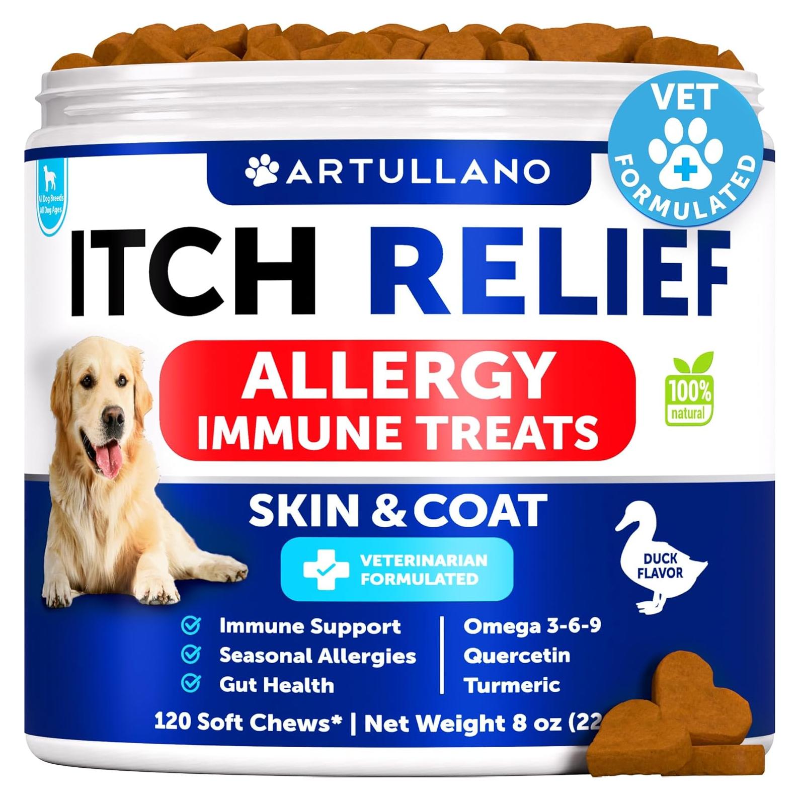 Masticables para Perros Artullano 120 Golosinas Alivio Alergias