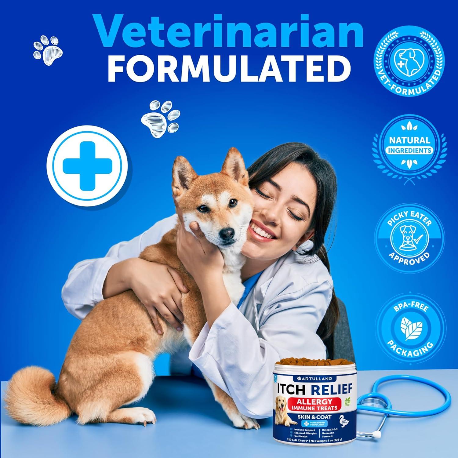 Masticables para Perros Artullano 120 Golosinas Alivio Alergias