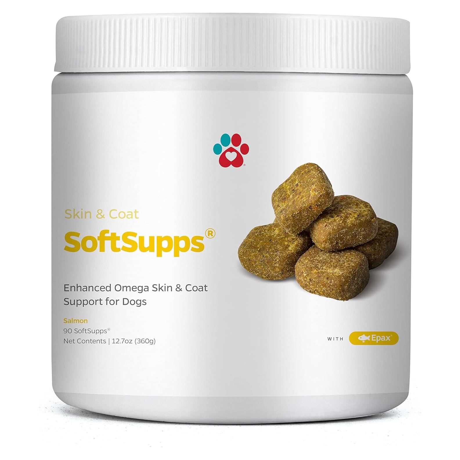 Pet Parents® Skin & Coat SoftSupps® Dog Skin and Coat Supplement with Omega 3 Fish Oil for Dogs, Vitamin E for Dogs, and Biotin for Dogs for Dog Itch Relief, Dog Skin Care, 90ct Skin Vitamins for Dogs