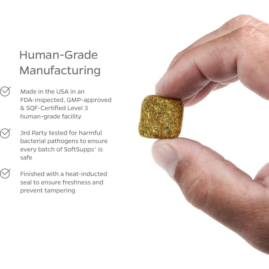 Pet Parents® Skin & Coat SoftSupps® Dog Skin and Coat Supplement with Omega 3 Fish Oil for Dogs, Vitamin E for Dogs, and Biotin for Dogs for Dog Itch Relief, Dog Skin Care, 90ct Skin Vitamins for Dogs