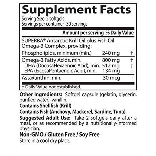 Aceite de Kril Doctors Best 60 Gelatinas Blandas Omega-3