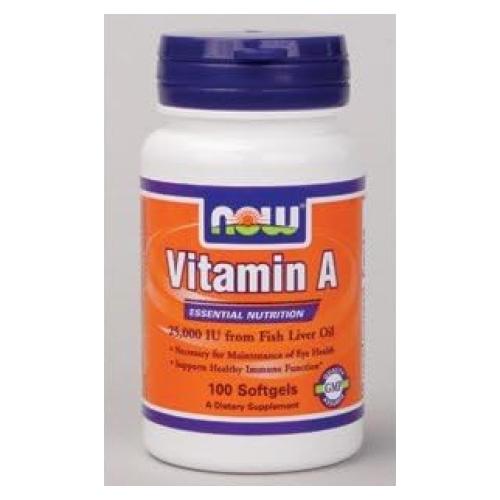 Vitamina A 25000 UI Now Foods 100 Geles Paquete de 2