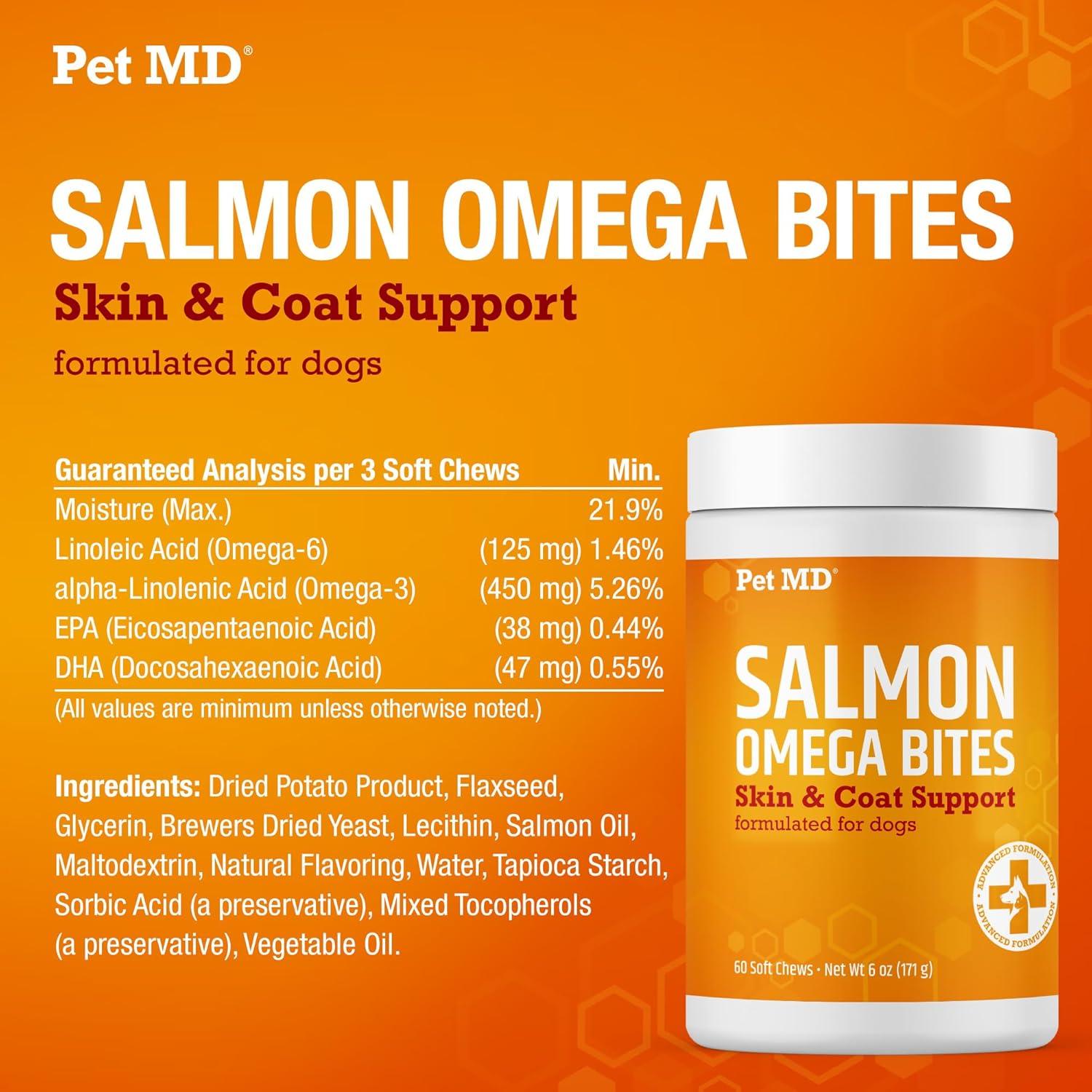 Suplemento para Perros Pet MD Omega 3 Salmón 60 Chews