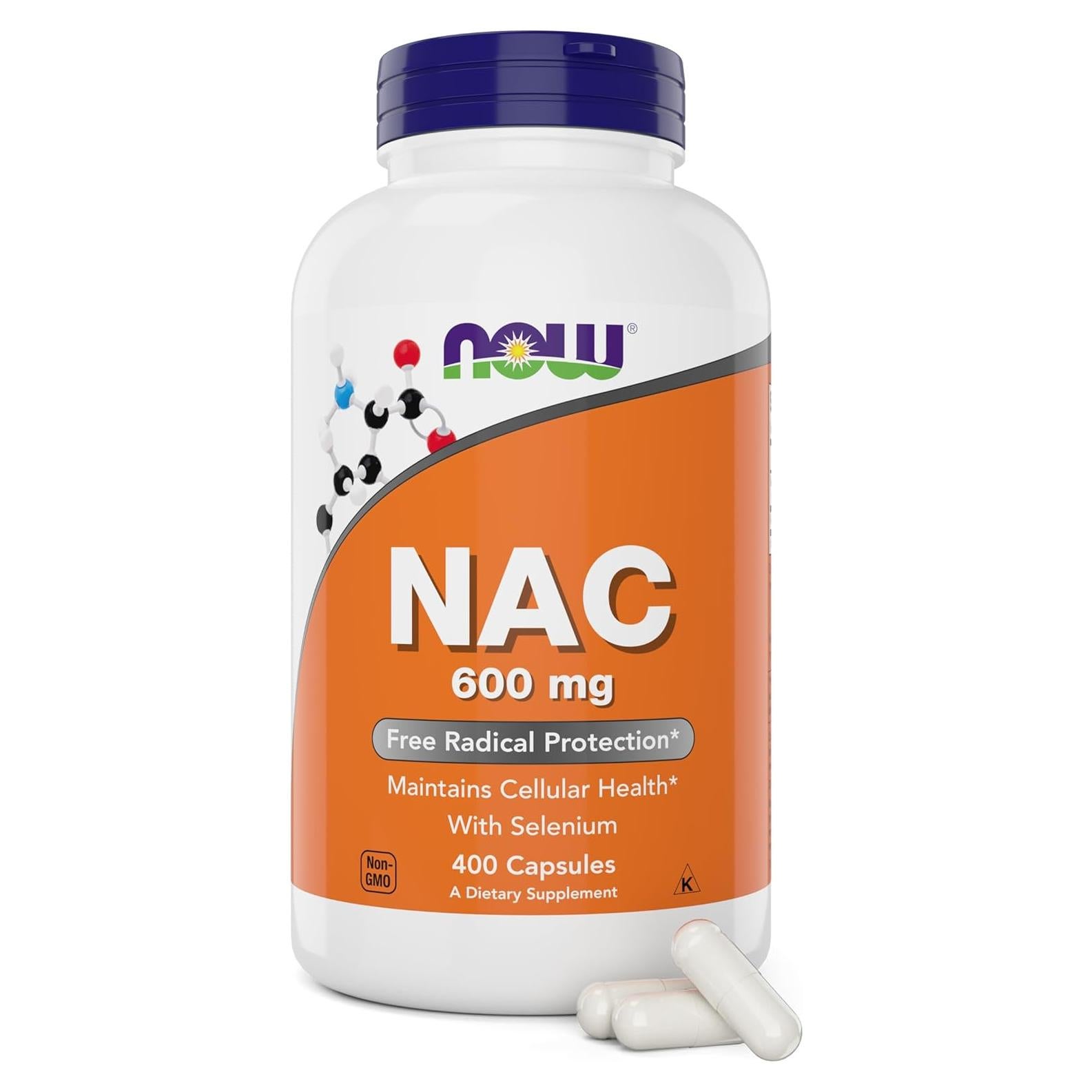 Now Foods NAC 600 mg con Selenio, 400 Cápsulas Suplemento