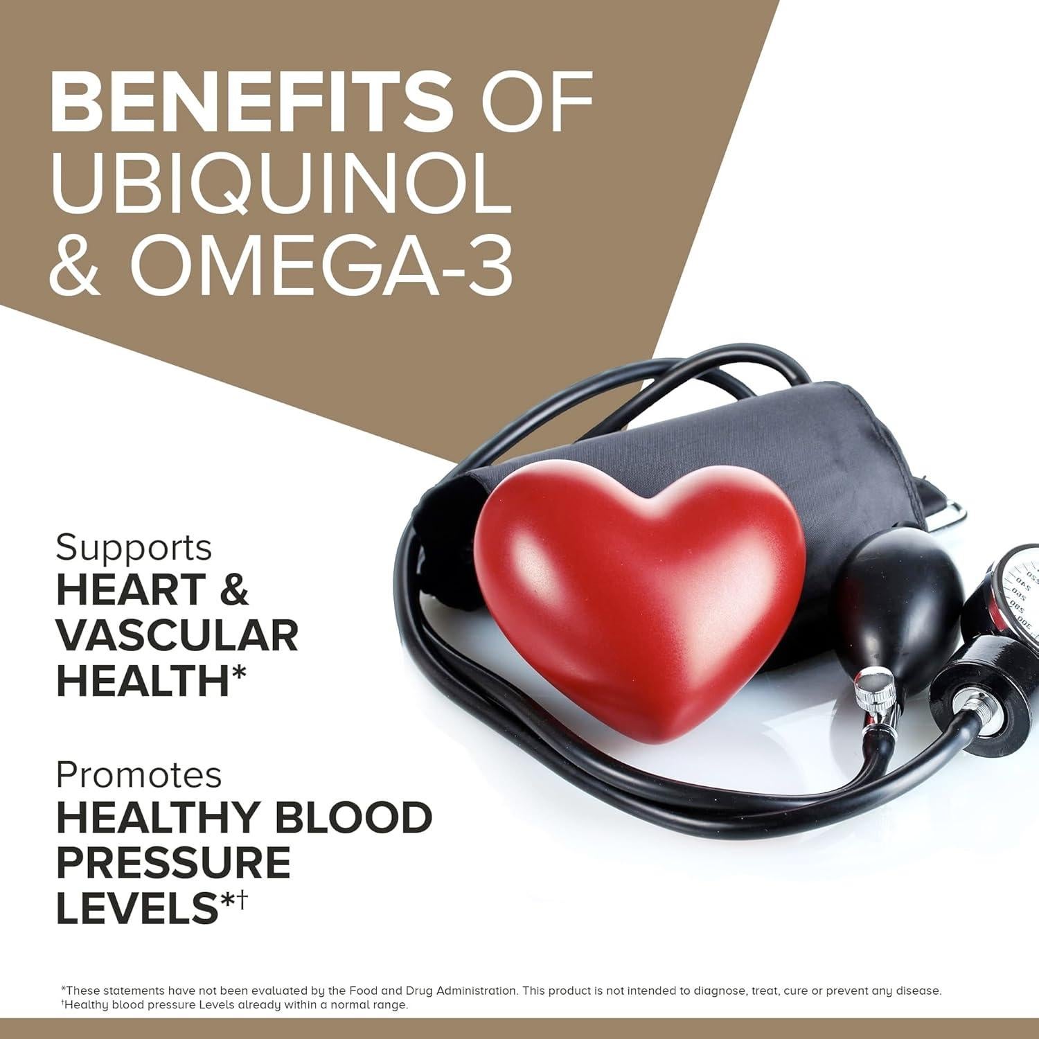 Qunol Plus Ubiquinol 100 mg + Omega-3 250 mg 90 Softgels