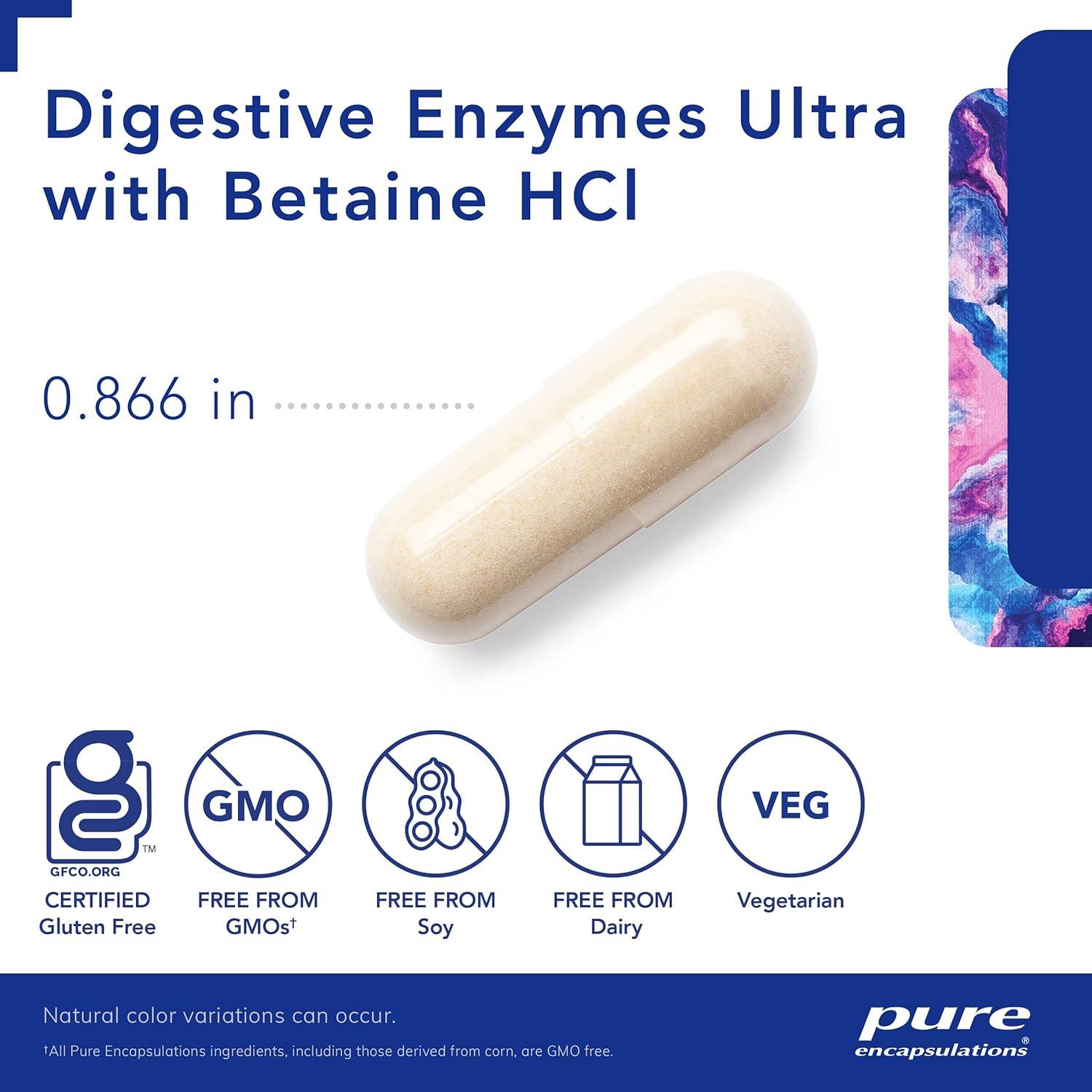 Enzimas Digestivas Ultra Pure Encapsulations 180 Cápsulas