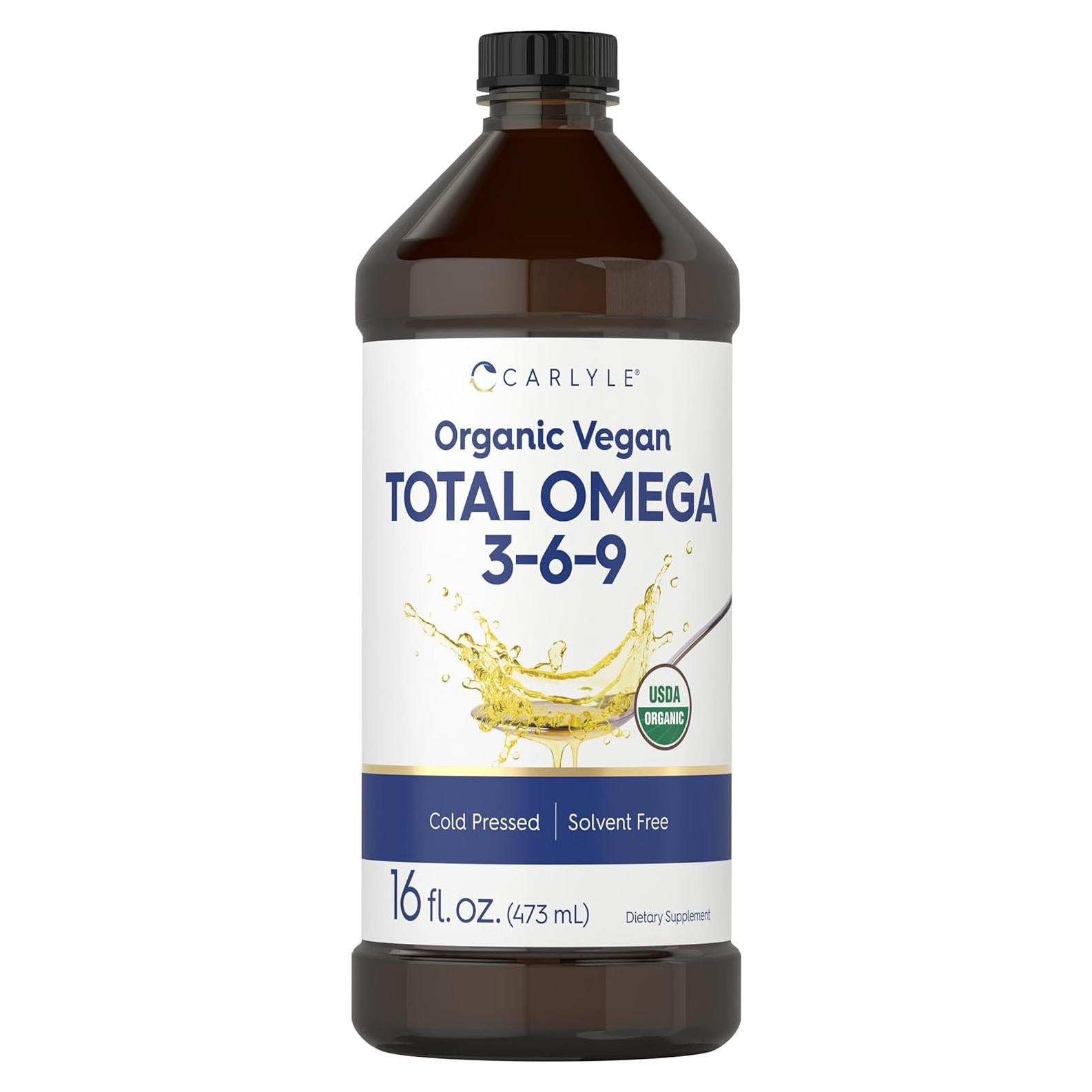 Carlyle Total Omega 3-6-9 473 ml | Suplemento vegano prensado en frío