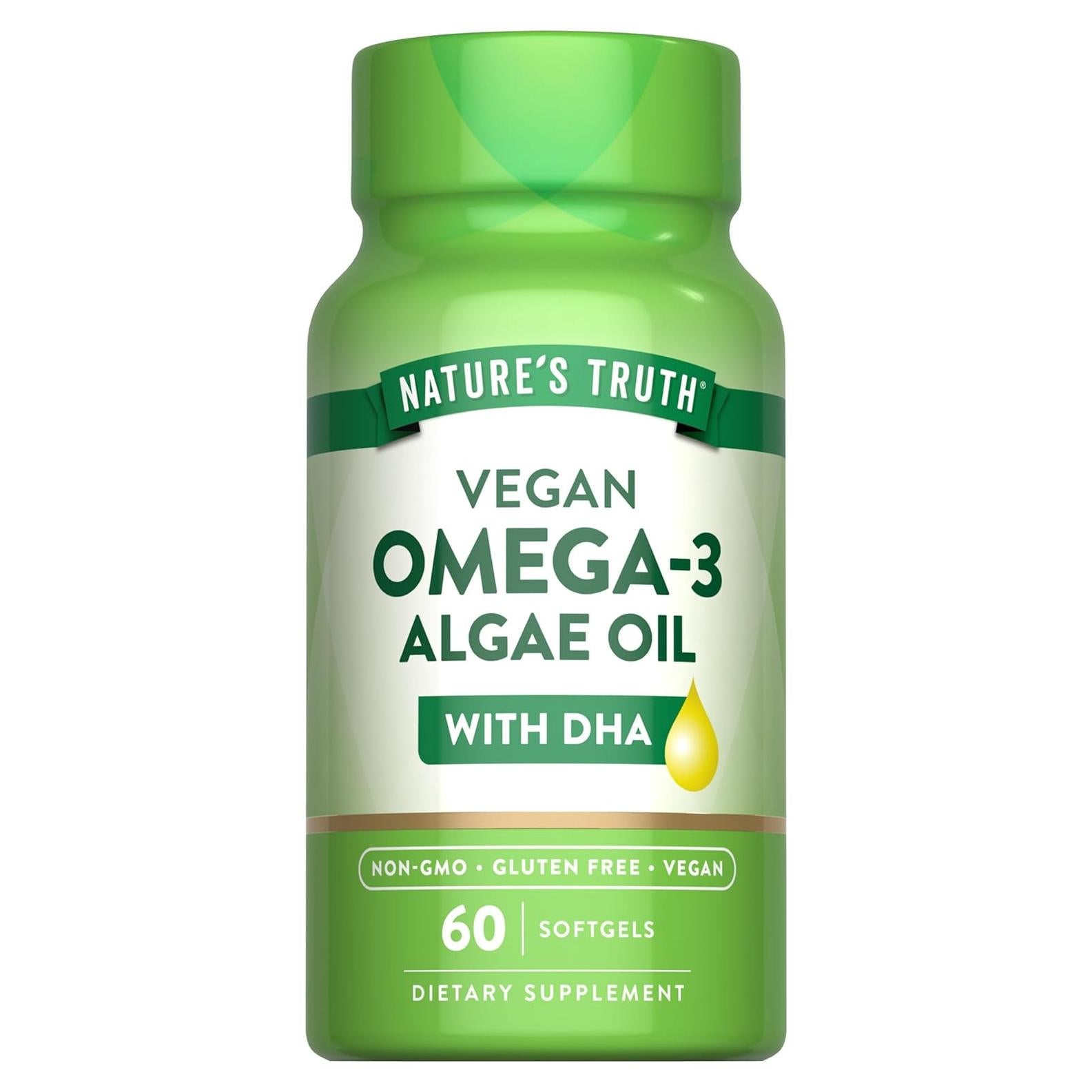 Suplemento Omega 3 Vegano Verdad de la Naturaleza 60 Softgels