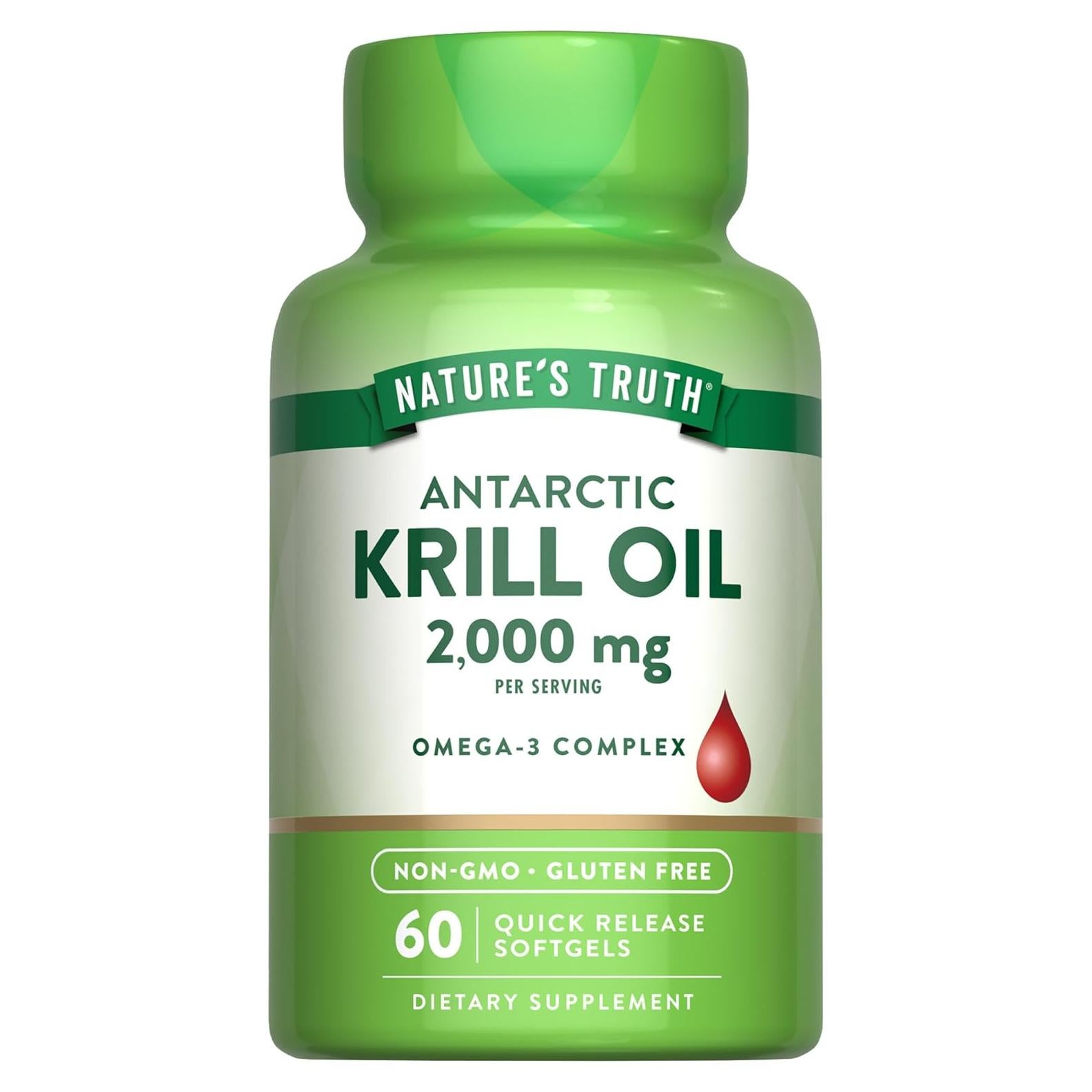 Aceite de Krill Antártico Nature's Truth 2000mg 60 Softgels Omega-3