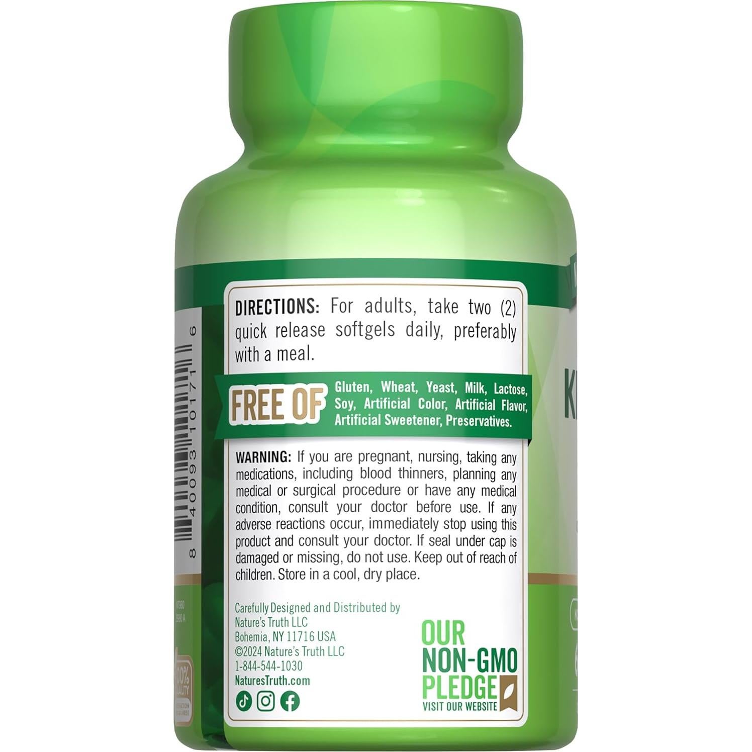 Aceite de Krill Antártico Nature's Truth 2000mg 60 Softgels Omega-3