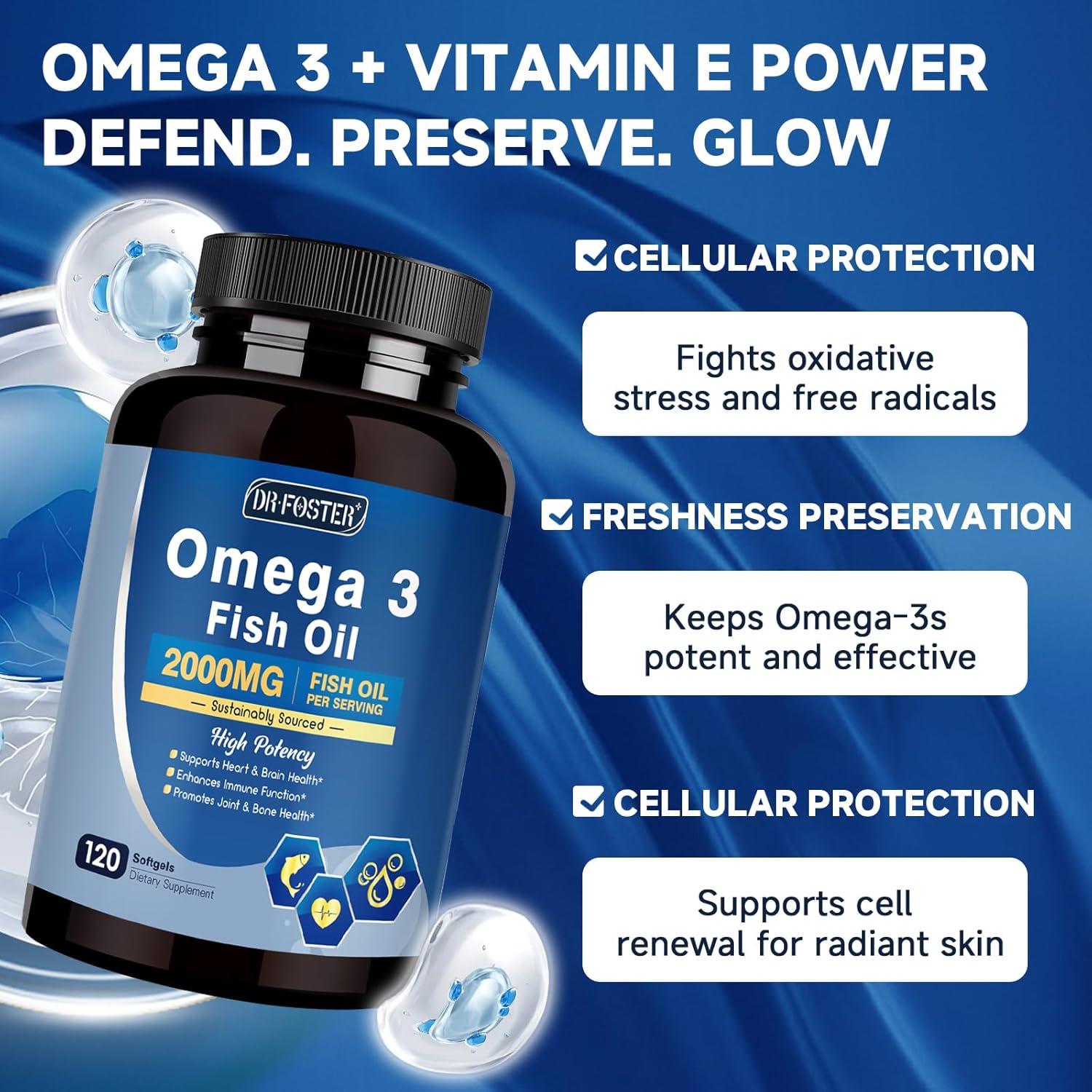 Aceite de Pescado Omega-3 Dr. Foster 2000mg 120 Gelatinas